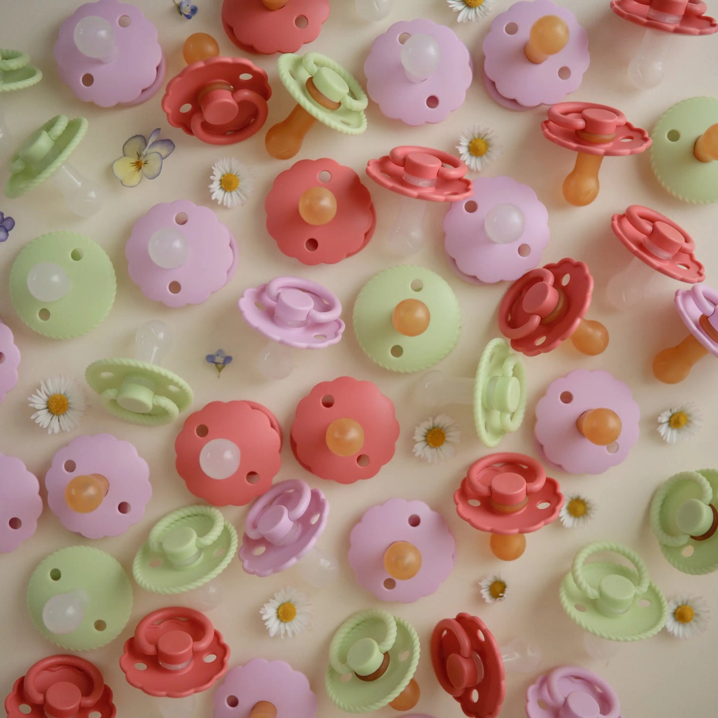 Frigg Daisy Silicone Pacifier 2 Pack with SilkySoft Nipple Mushie Everetts Place: Online Boutique