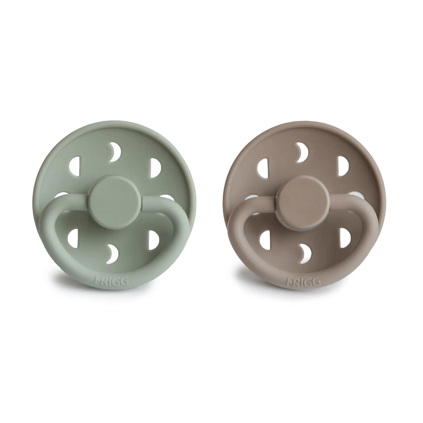 Frigg Moon Silicone Pacifier 2 Pack with SilkySoft Nipple and Click Lock System Mushie Everetts Place: Online Boutique