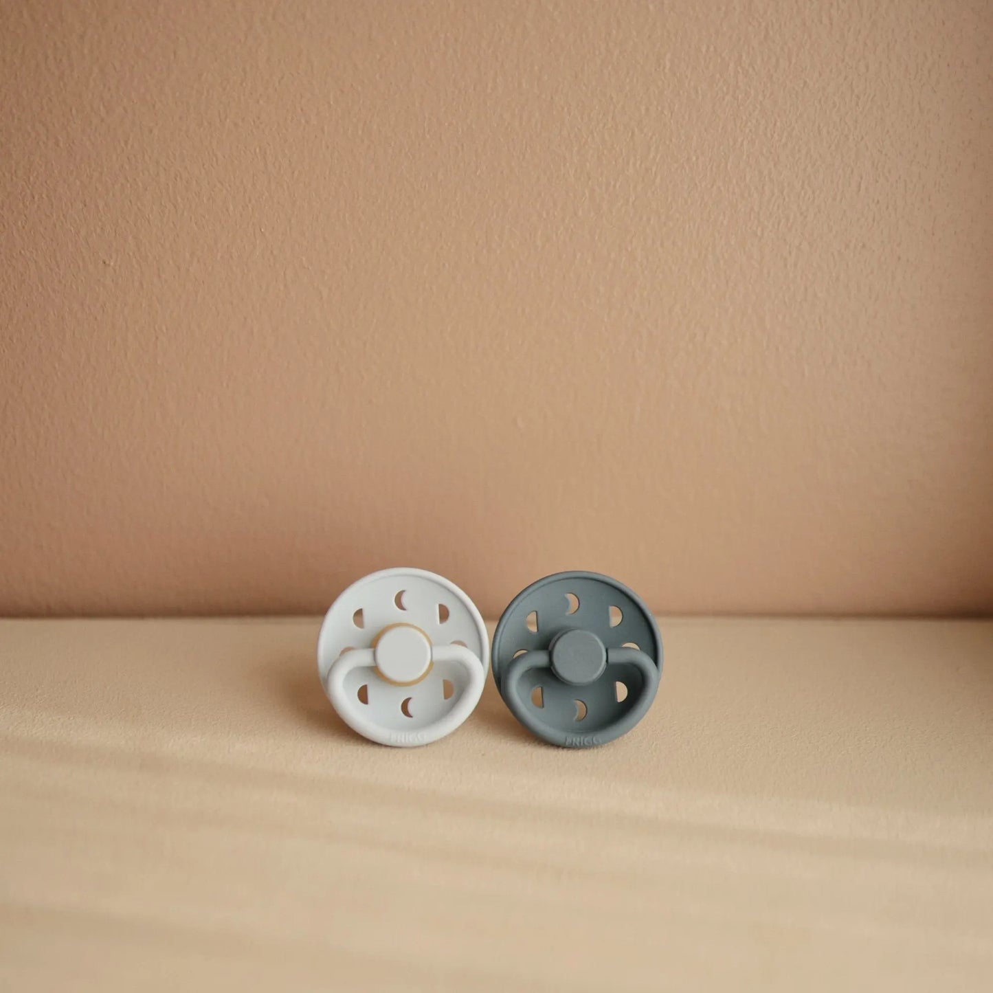 Frigg Moon Silicone Pacifier 2 Pack with SilkySoft Nipple and Click Lock System Mushie Everetts Place: Online Boutique