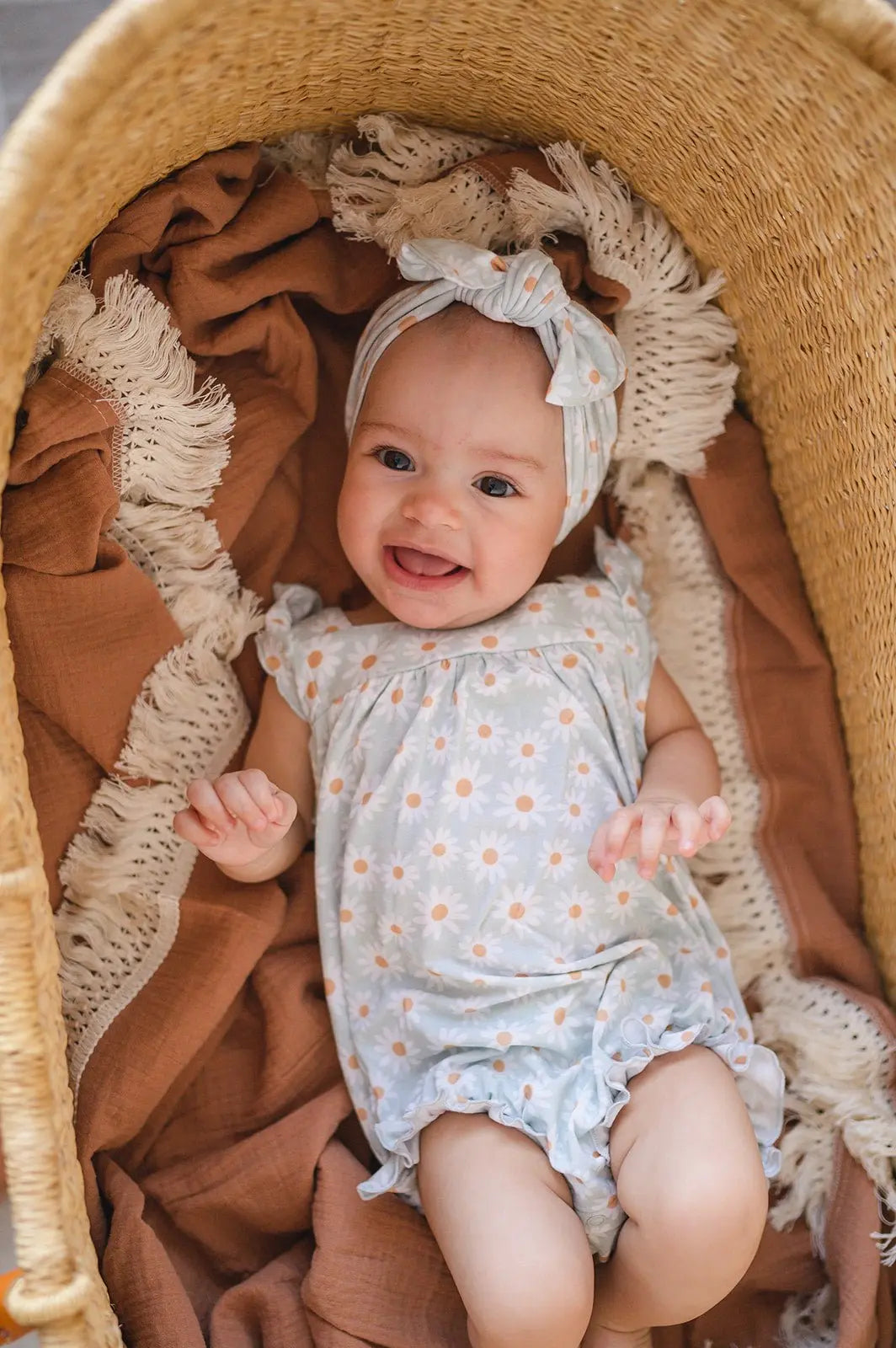 Fringe Swaddle Blanket - Caramel Harp Angel Boutique