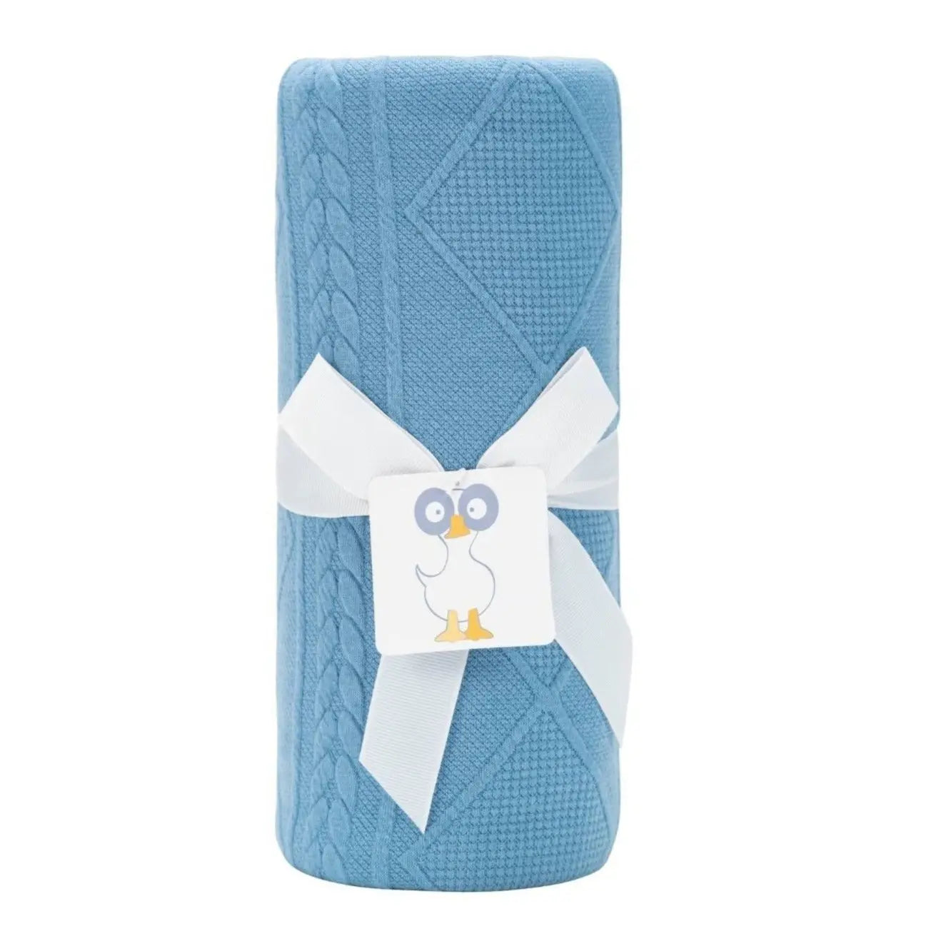 Denim Knit Baby Blanket Soft and Cozy Gift for Newborns.