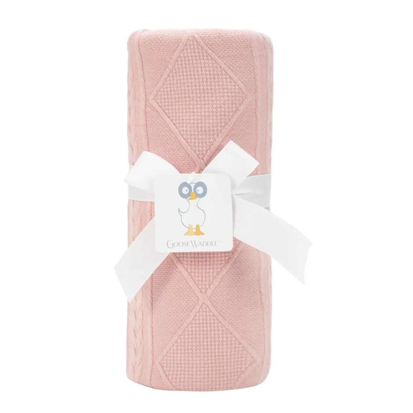 Rose Knit Blanket for Baby Soft Fabric Nursery Gift.