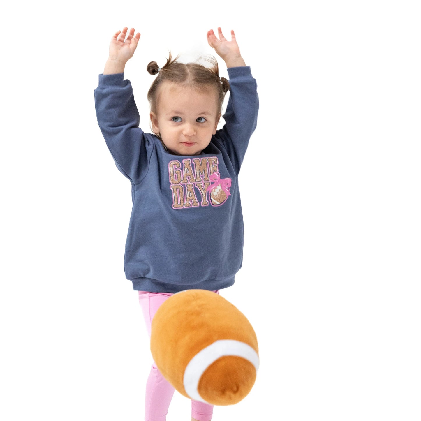 Angel Dear Game Day Oversized Sweatshirt Football Chenille Applique - Apparel & Accessories > Clothing > Baby & Toddler Clothing > Baby & Toddler Tops > Sweatshirts 410A