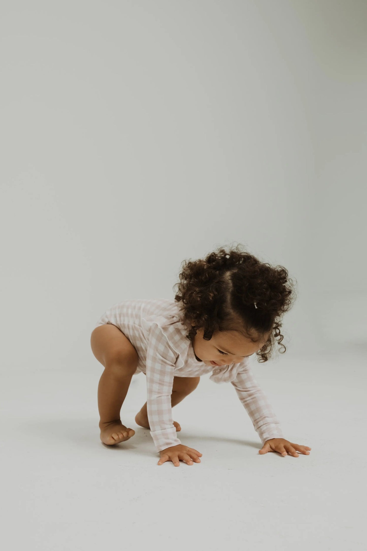 Gingham Bamboo Ruffle Long Sleeve Bodysuit For Babies Charlie Lou Baby Everetts Place: Online Boutique