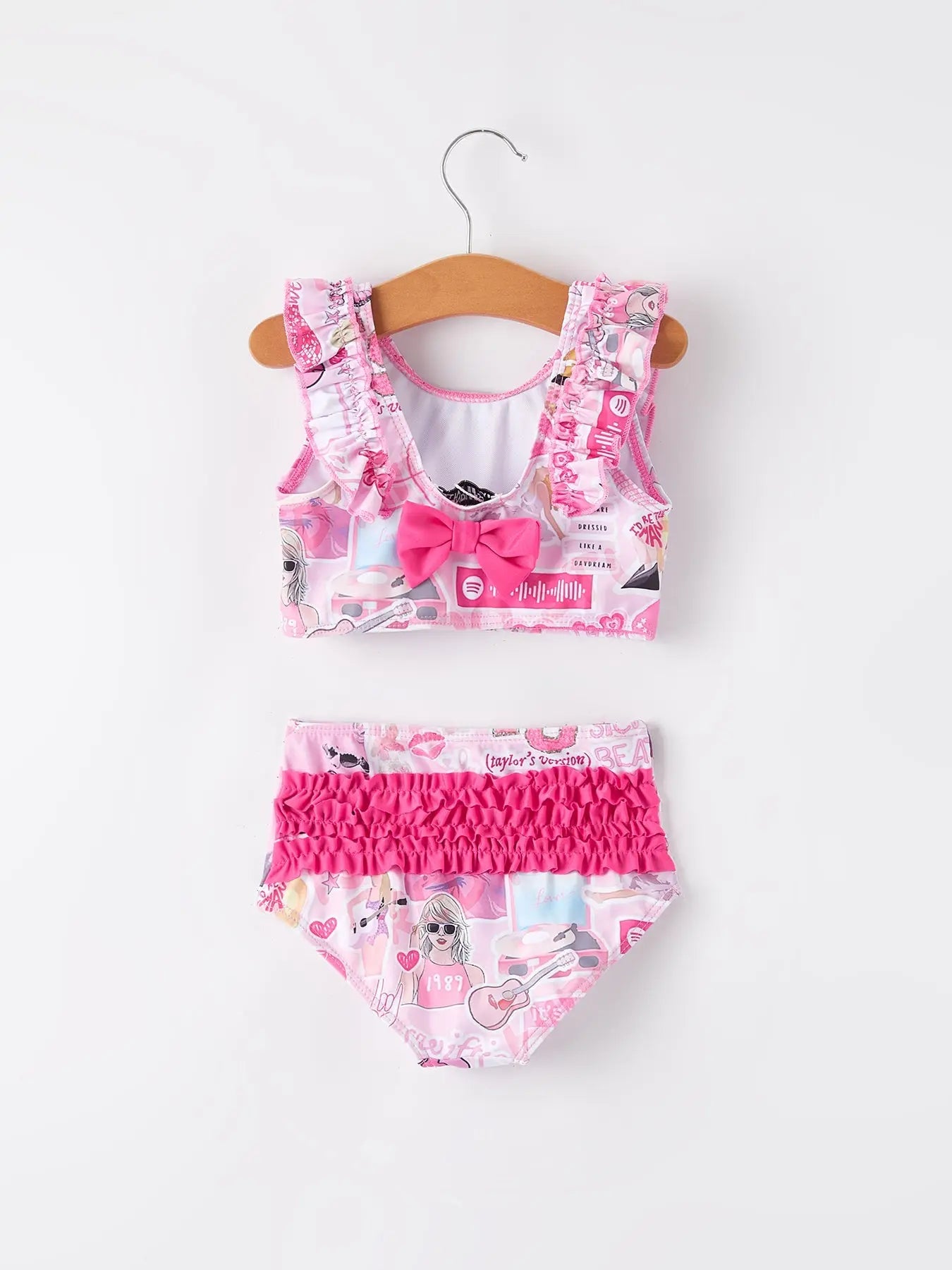 Girls Boutique Pink Swimsuit One Piece Ruffle Trim Style Rylee Faith Designs Everetts Place: Online Boutique