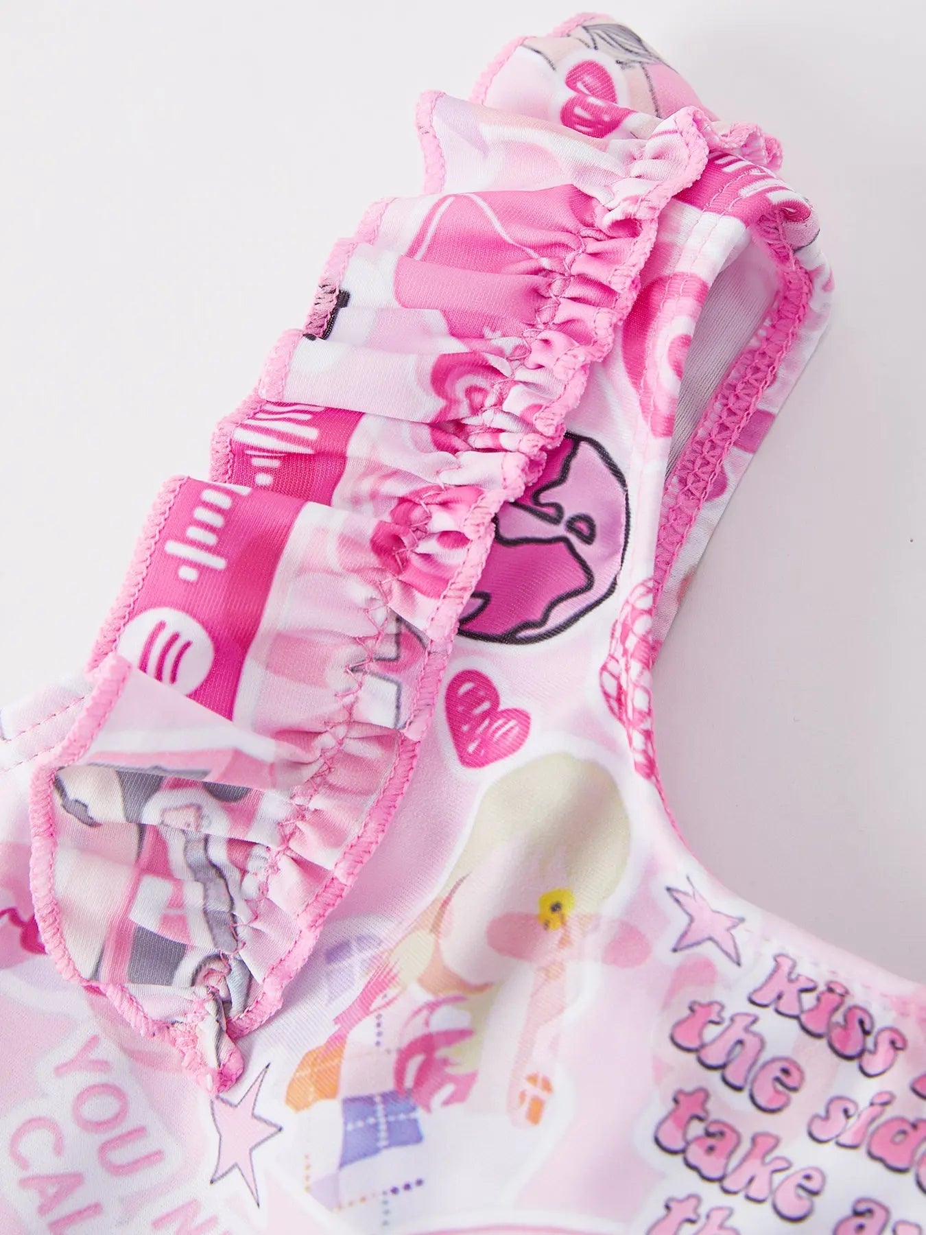 Girls Boutique Pink Swimsuit One Piece Ruffle Trim Style Rylee Faith Designs Everetts Place: Online Boutique