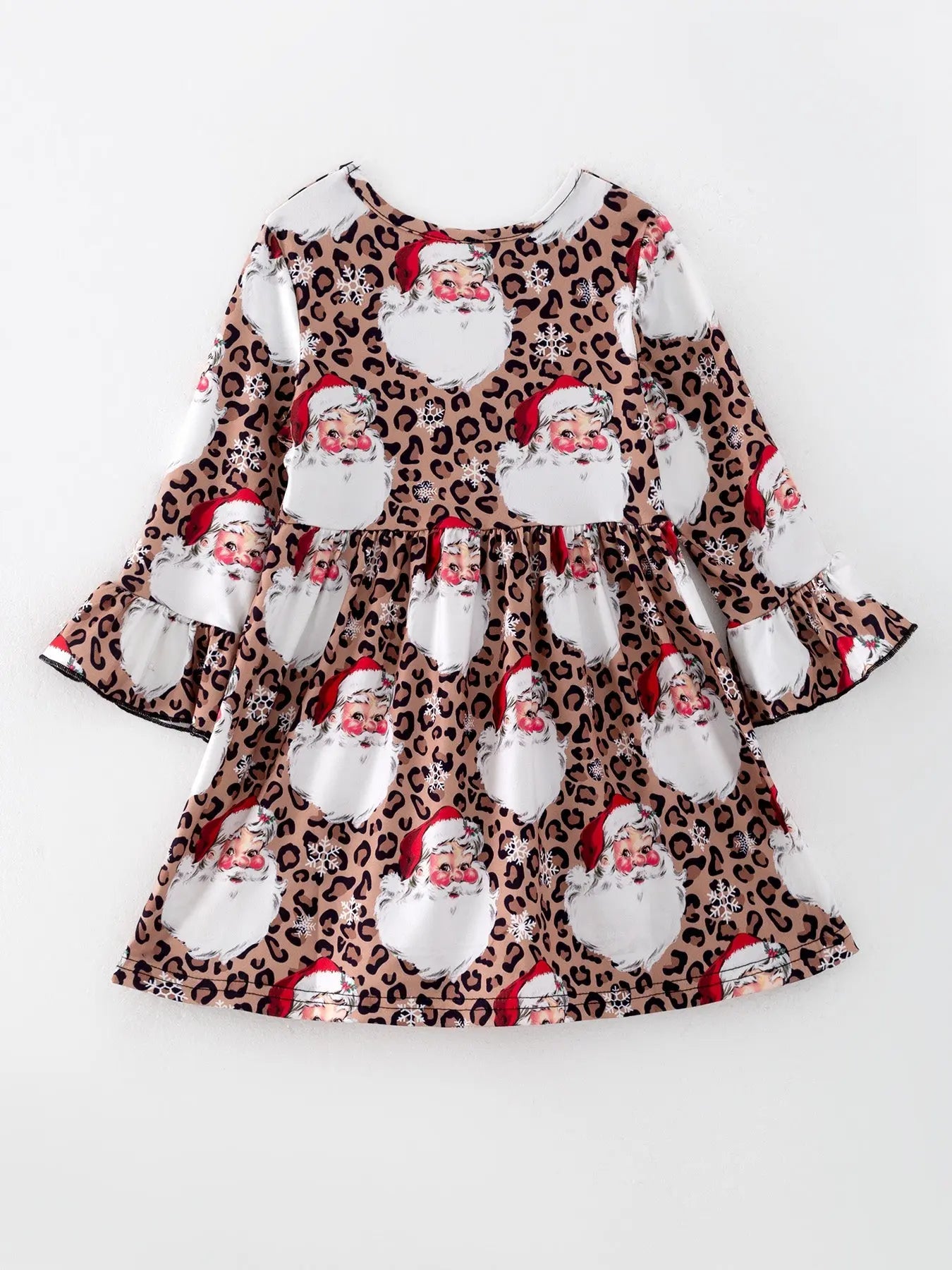 Girls Christmas Dress Set With Santa Print 2 Piece Outfit Rylee Faith Designs Everetts Place: Online Boutique