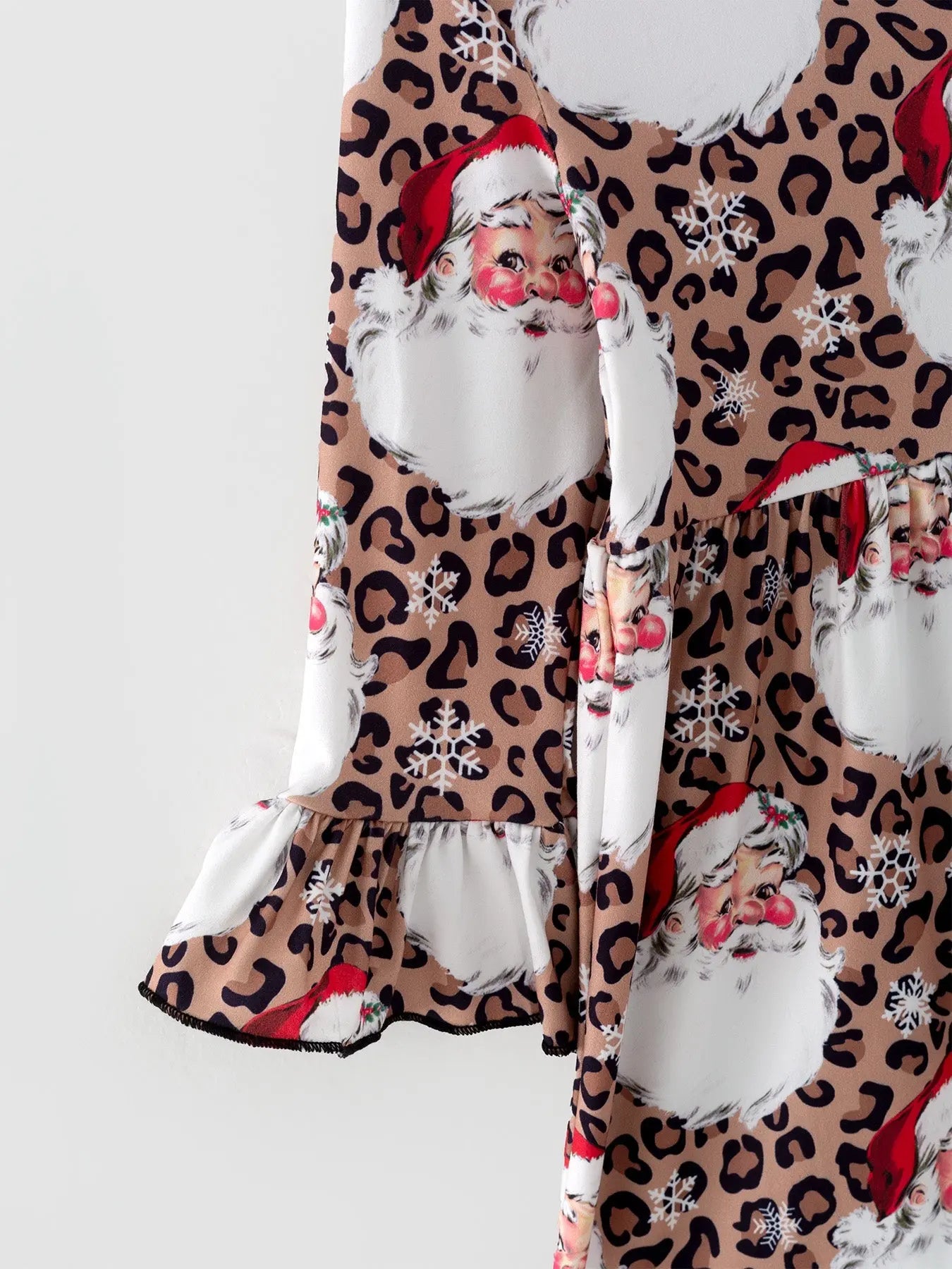 Girls Christmas Dress Set With Santa Print 2 Piece Outfit Rylee Faith Designs Everetts Place: Online Boutique