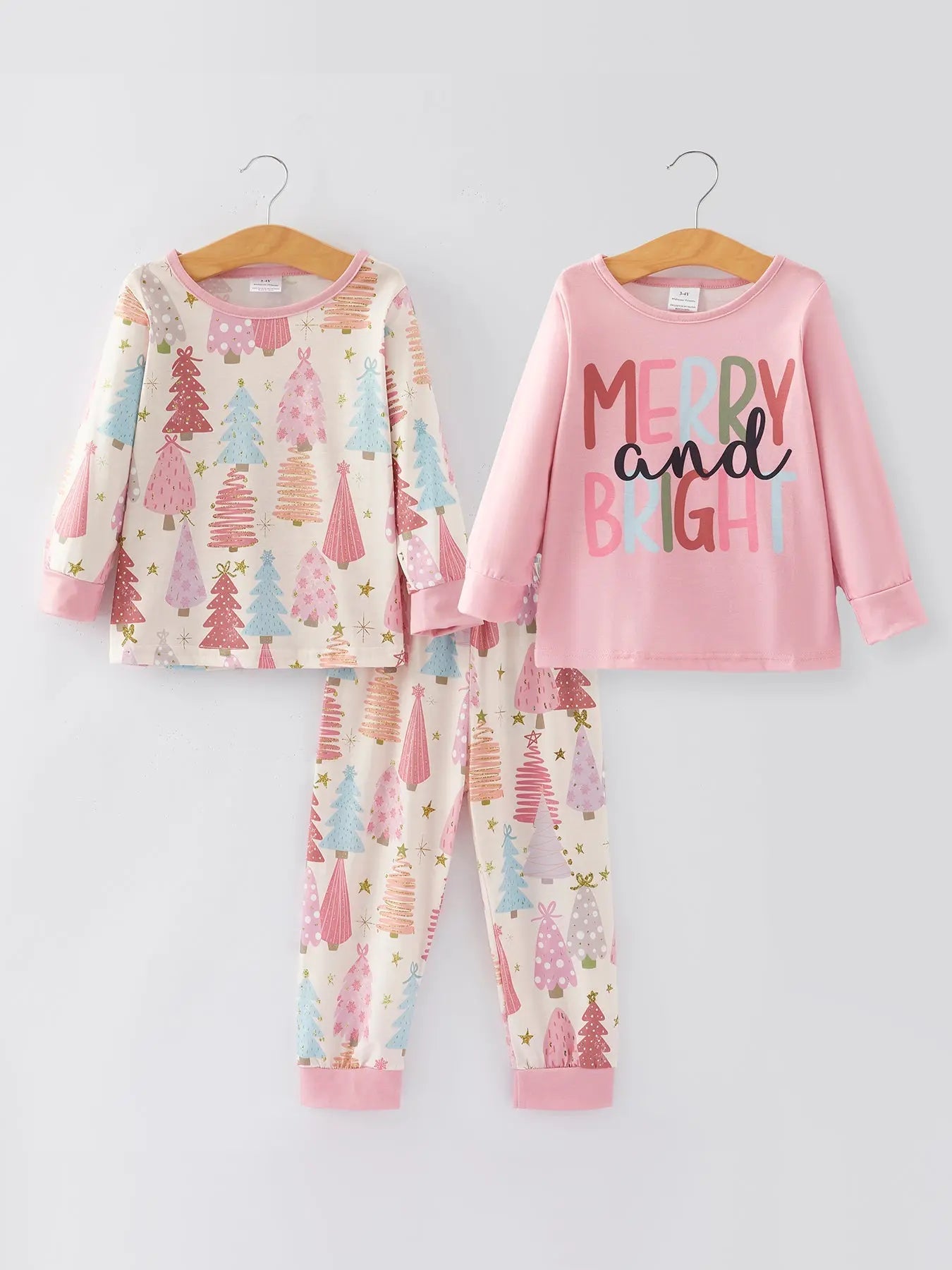 Girls Christmas Letter Print Pajamas Set Rylee Faith Designs Everetts Place: Online Boutique