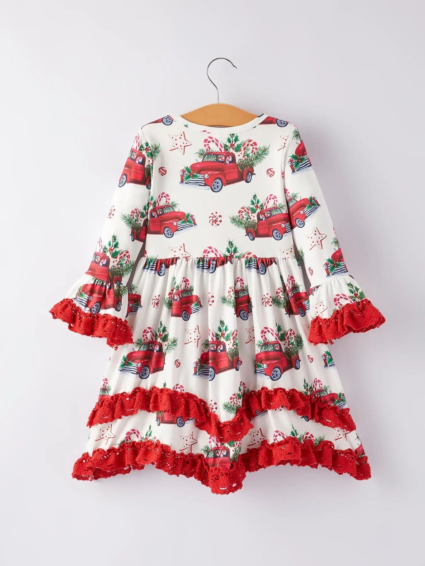 Girls Christmas Print Holiday Dress Rylee Faith Designs Everetts Place: Online Boutique