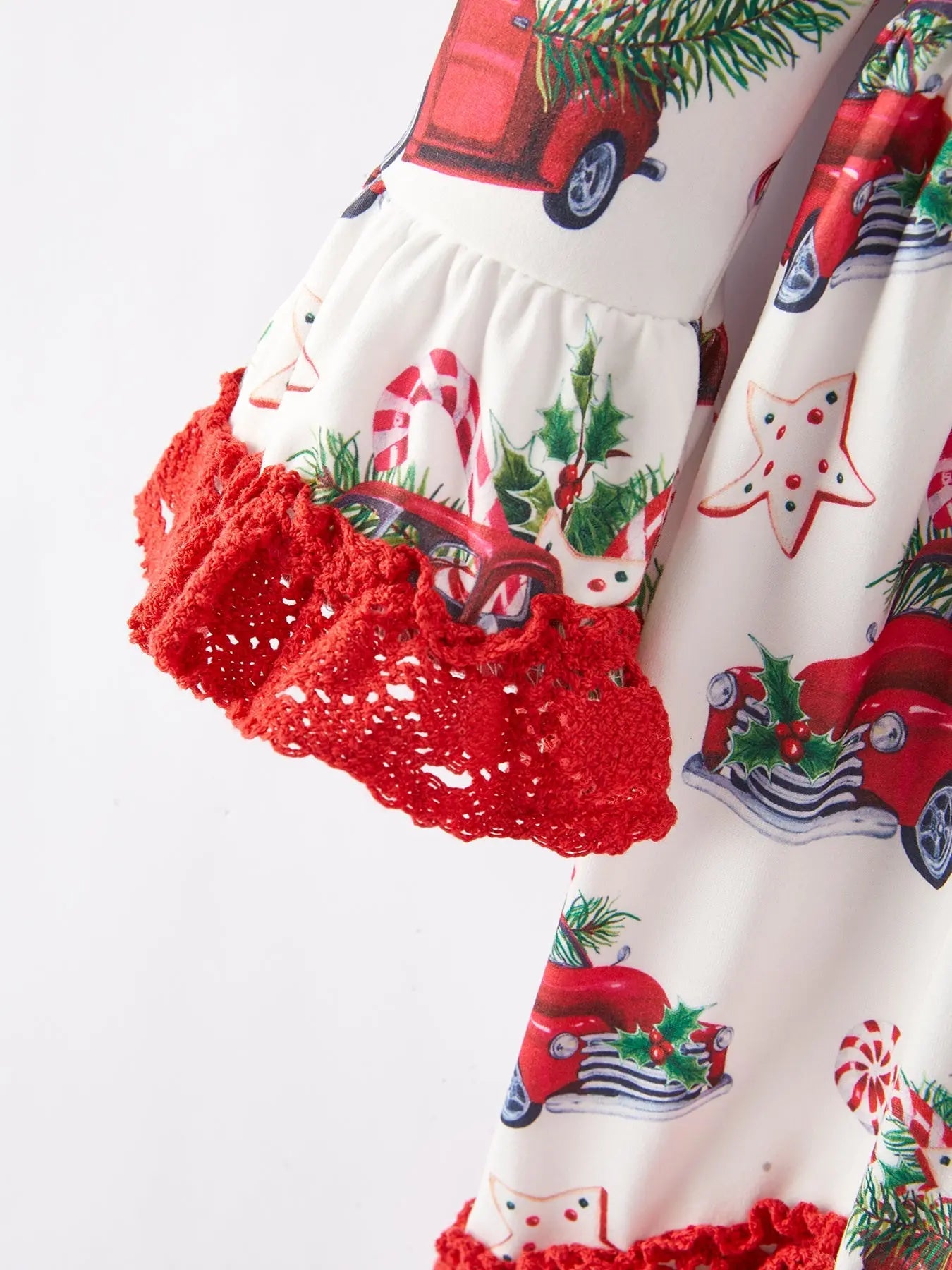 Girls Christmas Print Holiday Dress Rylee Faith Designs Everetts Place: Online Boutique