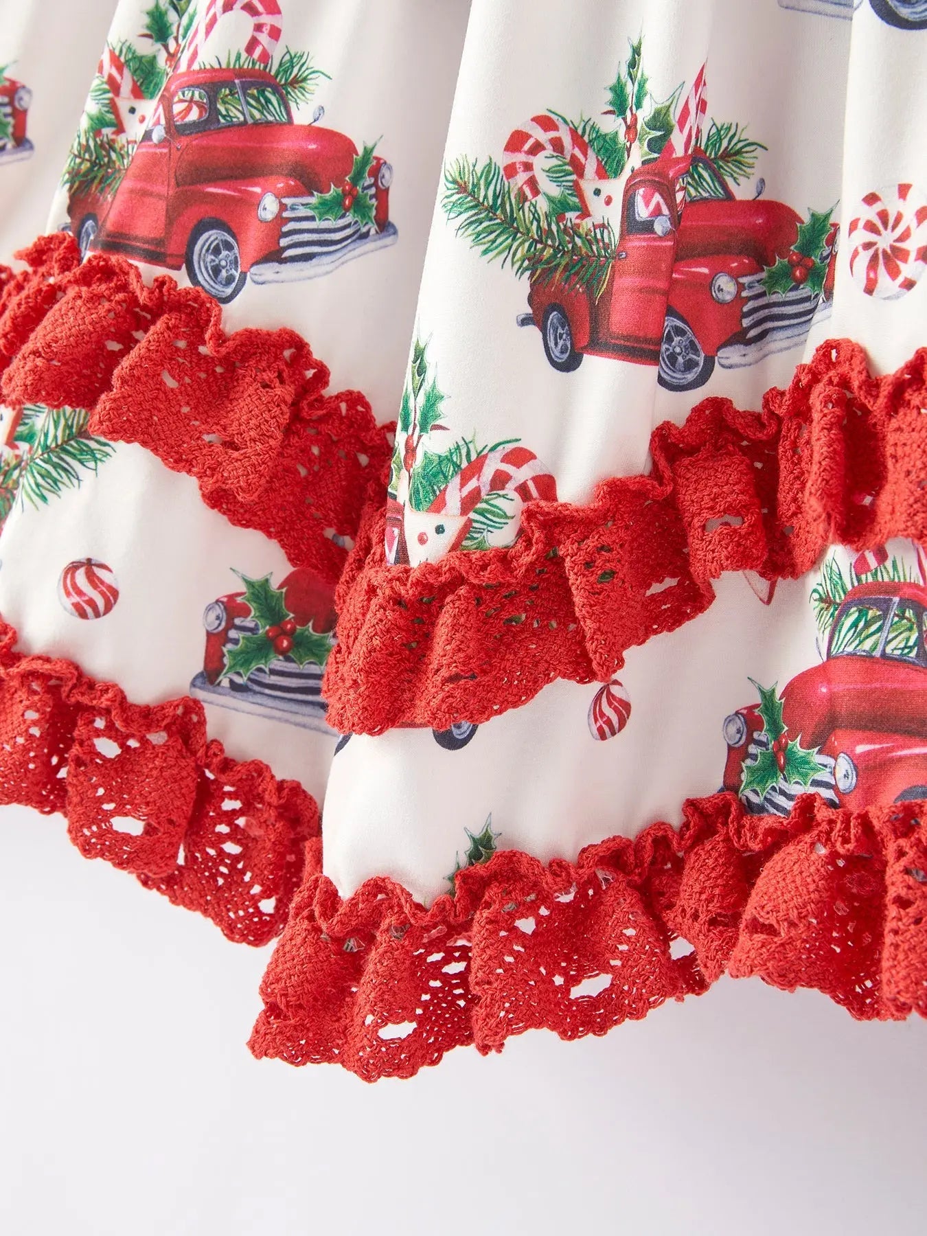 Girls Christmas Print Holiday Dress Rylee Faith Designs Everetts Place: Online Boutique