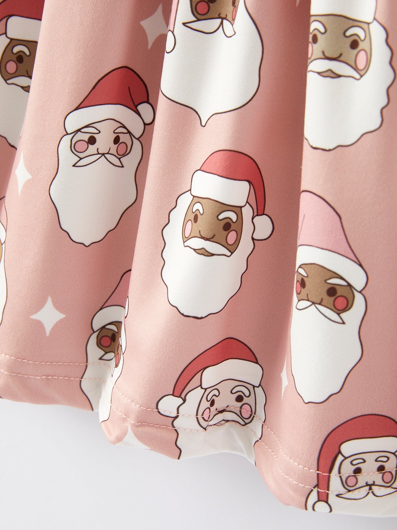 Girls Christmas Santa Print Stripe Dress Two Piece Set Rylee Faith Designs Everetts Place: Online Boutique