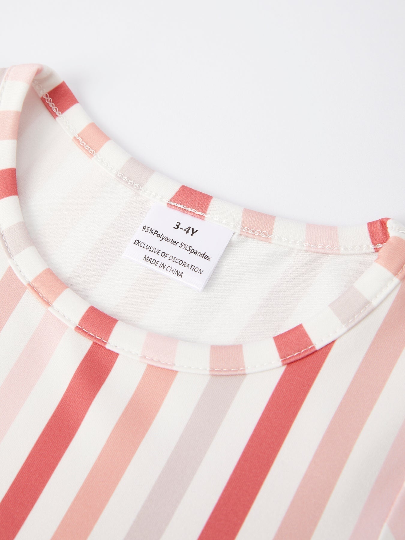 Girls Christmas Santa Print Stripe Dress Two Piece Set Rylee Faith Designs Everetts Place: Online Boutique