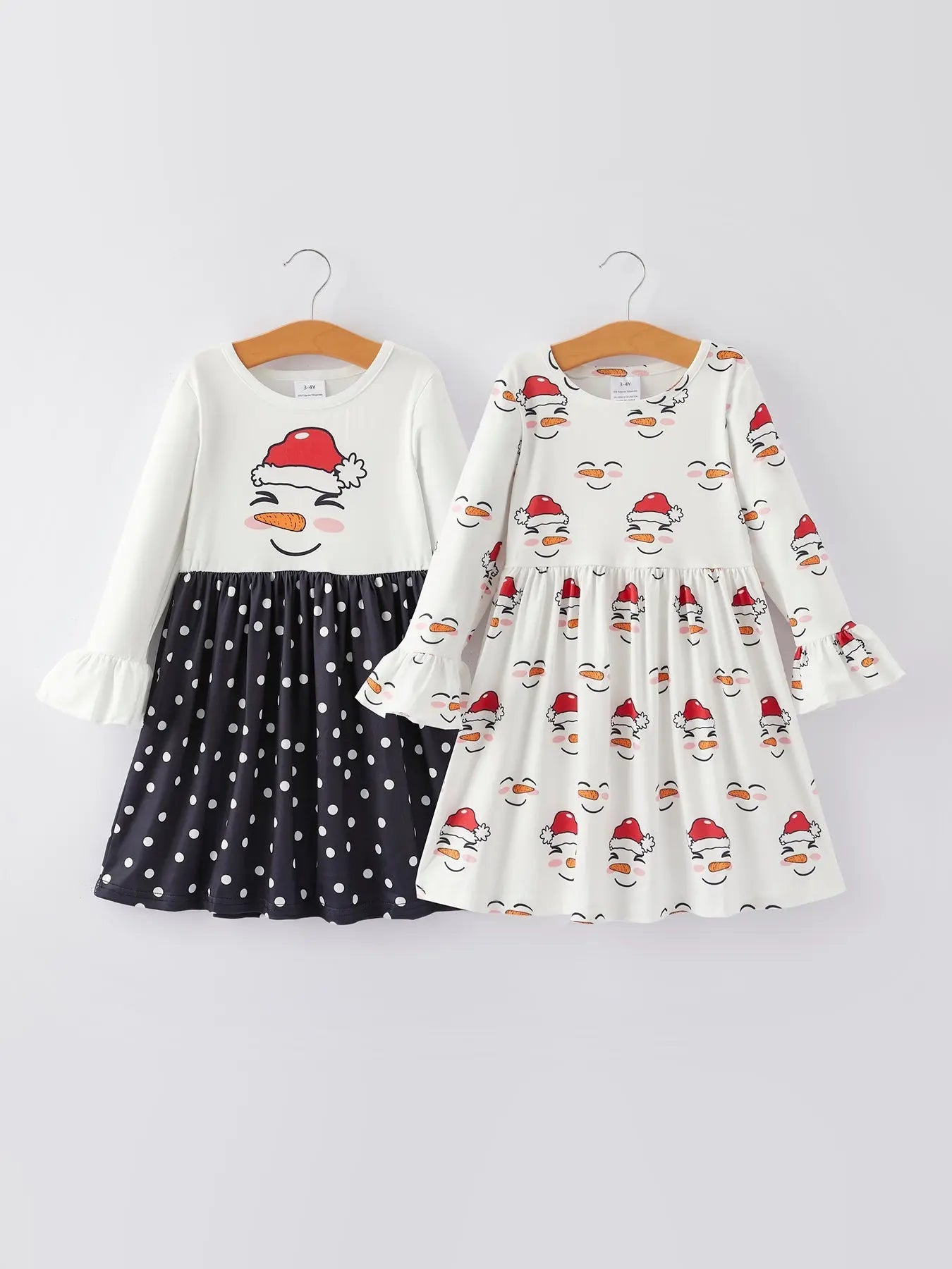 Girls Christmas Snowmen Dress 2 Piece Set Rylee Faith Designs Everetts Place: Online Boutique