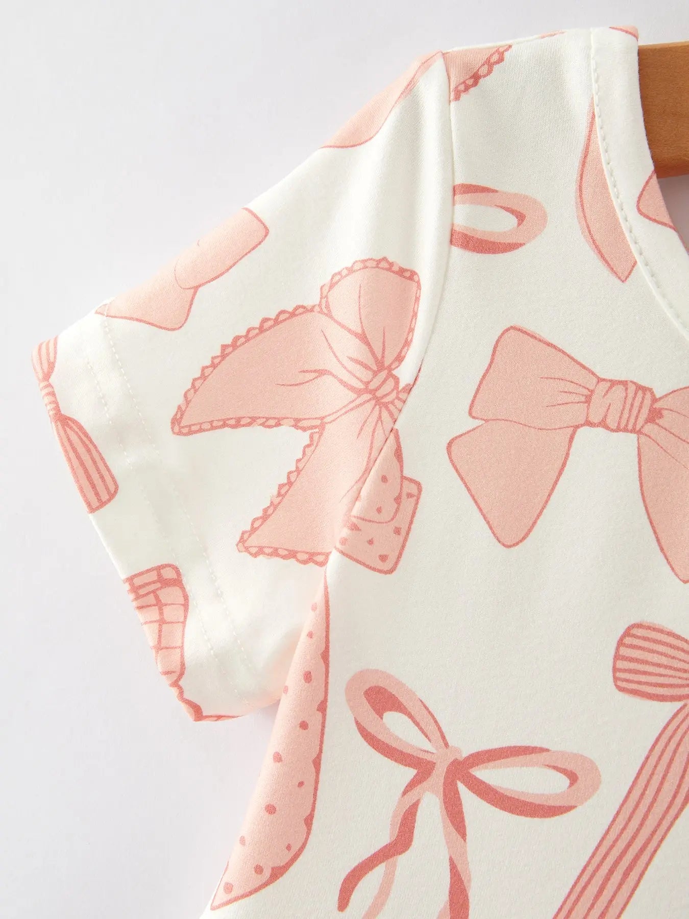 Girls Dress with Bow Print Comfortable and Stylish 95 Percent Polyester 5 Percent Spandex Rylee Faith Designs Everetts Place: Online Boutique