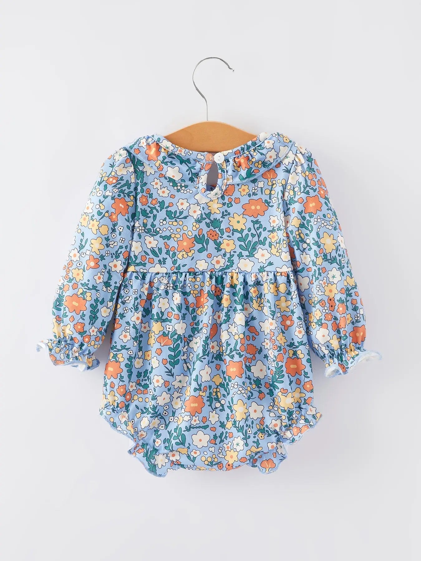 Girls Fall Cartoon Embroidery Romper for Comfortable Playtime Rylee Faith Designs
