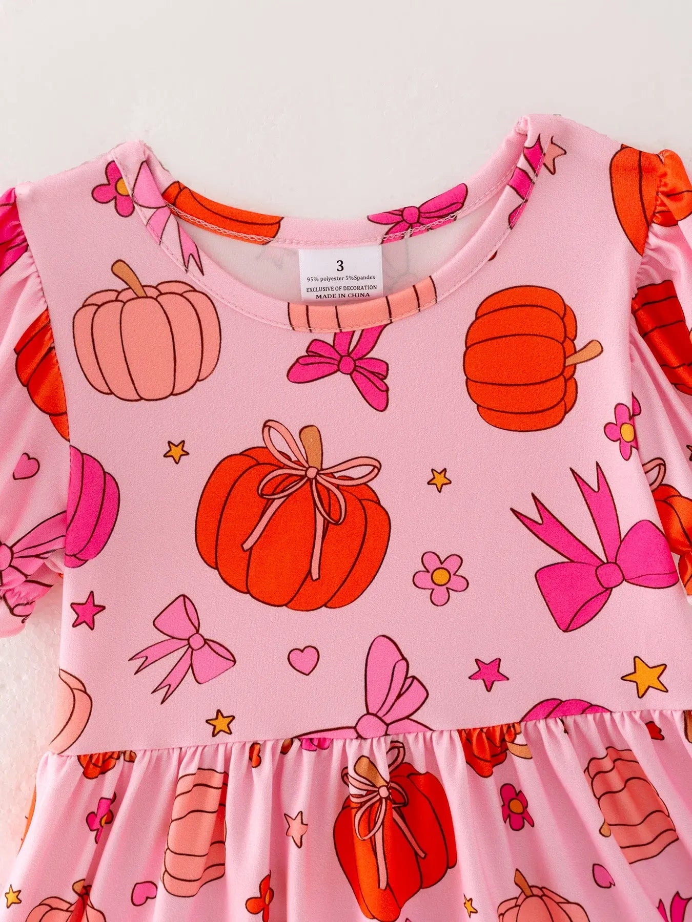 Girls Halloween Pumpkin Ghost Print Milk Silk Dress Rylee Faith Designs Everetts Place: Online Boutique