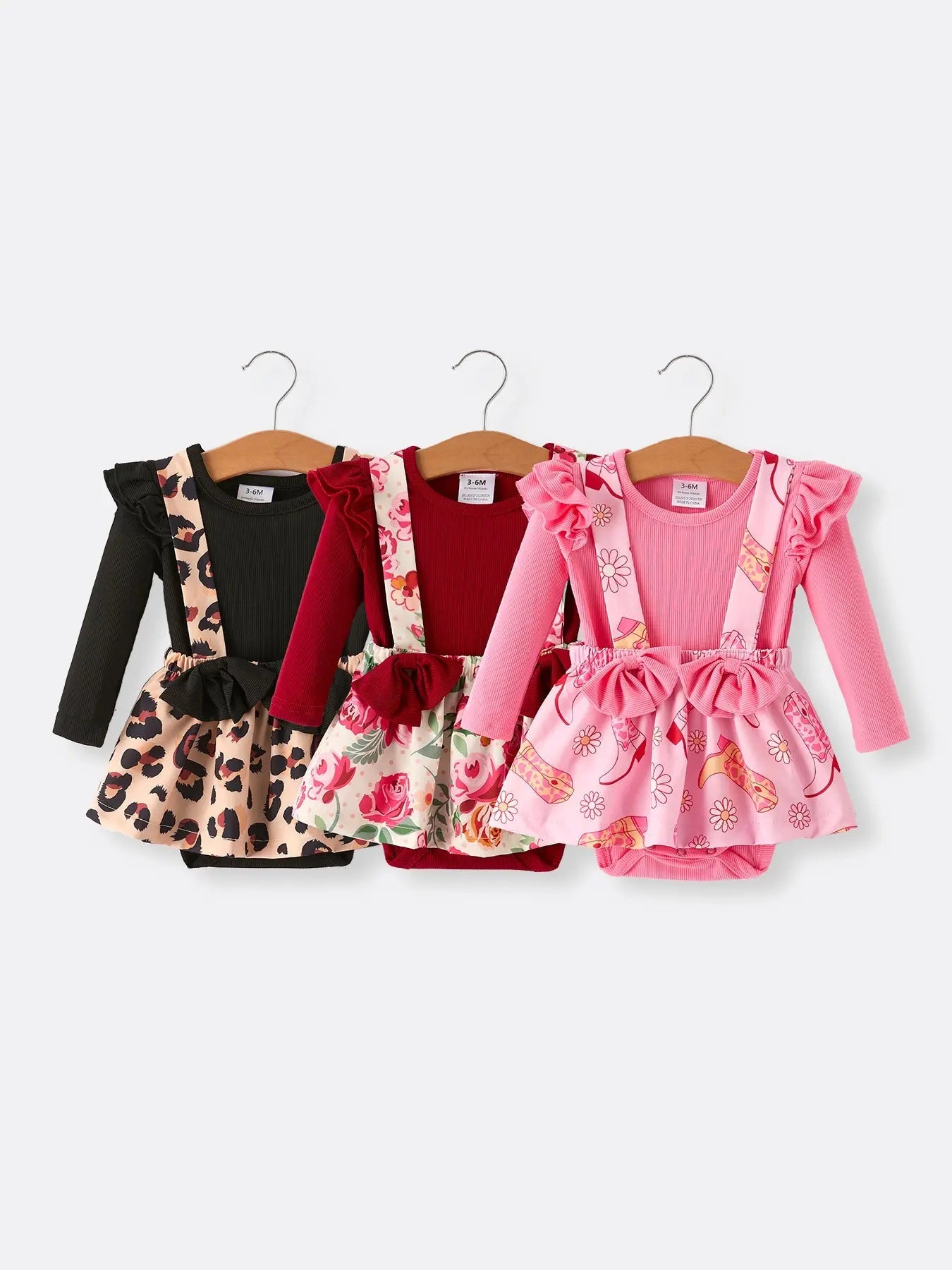 Girls Leopard Romper Set of 6 Stylish Pieces in One Package Rylee Faith Designs Everetts Place: Online Boutique