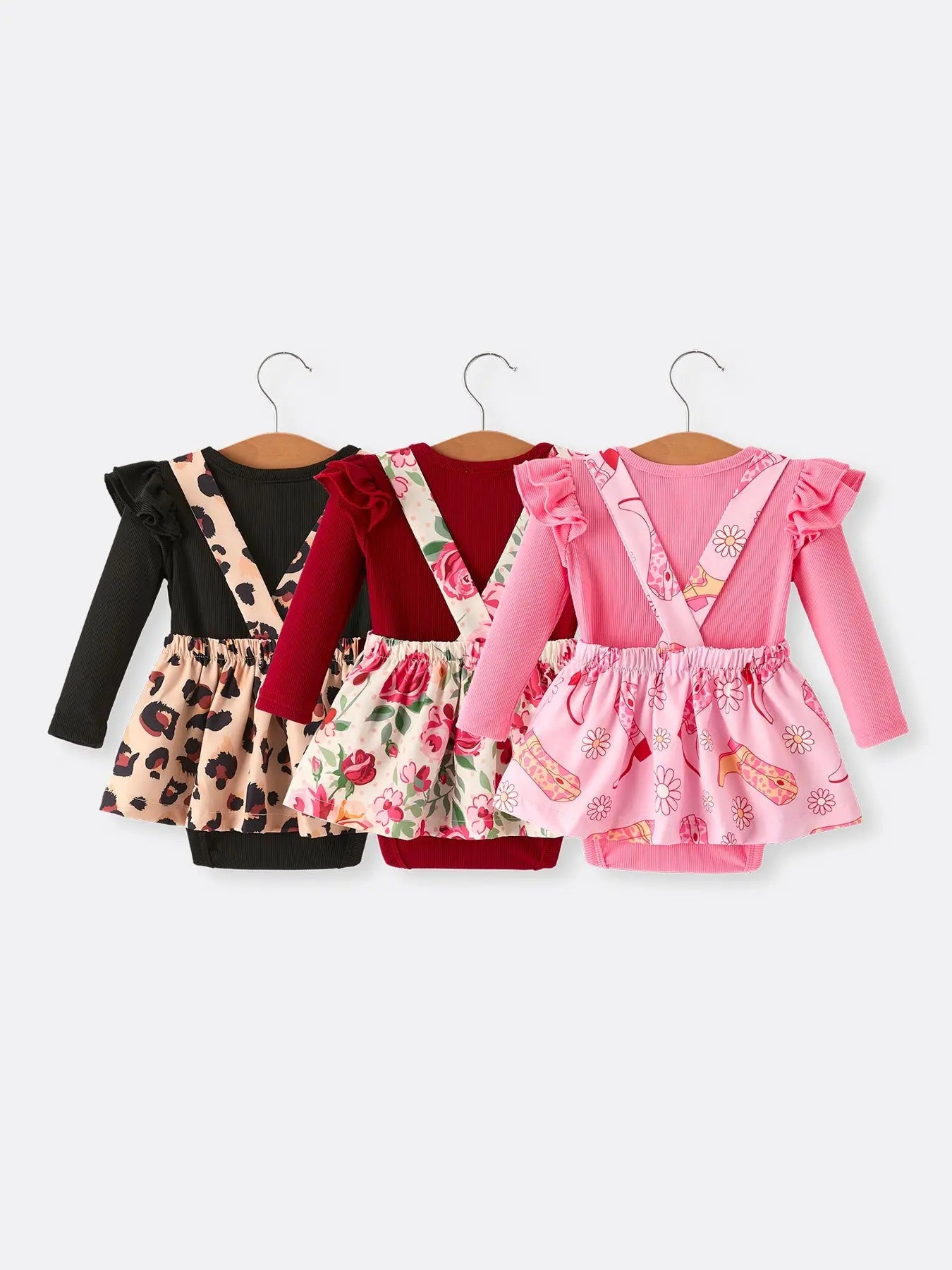 Girls Leopard Romper Set of 6 Stylish Pieces in One Package Rylee Faith Designs Everetts Place: Online Boutique