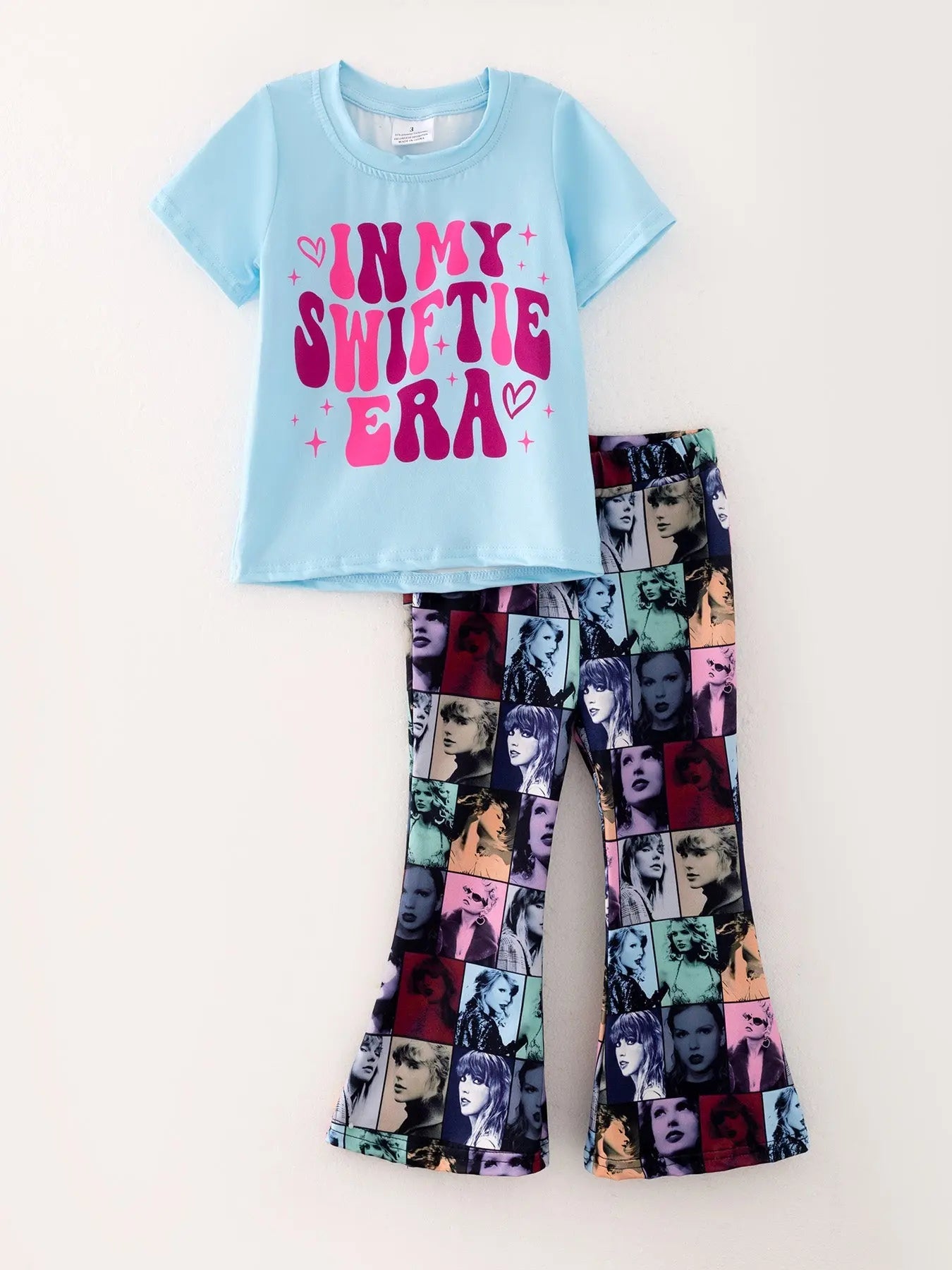 Girls Milk Silk Blue Printed Outfit Set For Toddlers Rylee Faith Designs Everetts Place: Online Boutique