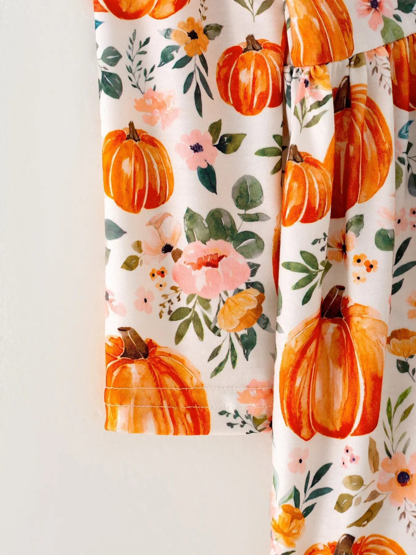 Girls Thanksgiving Pumpkin Print Long Sleeve Dress Rylee Faith Designs Everetts Place: Online Boutique