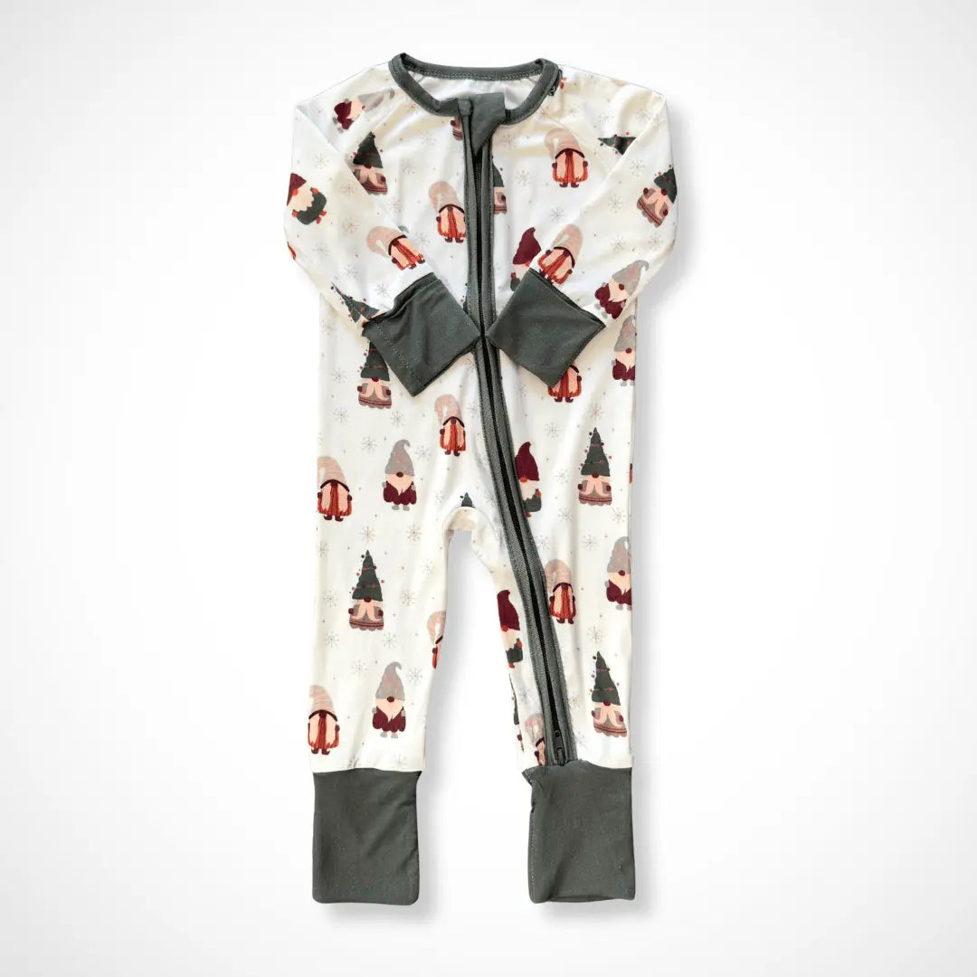 Gnomes Bamboo Baby Pajamas Soft Gender Neutral One-Piece Sleeper Kolorful Everetts Place: Online Boutique