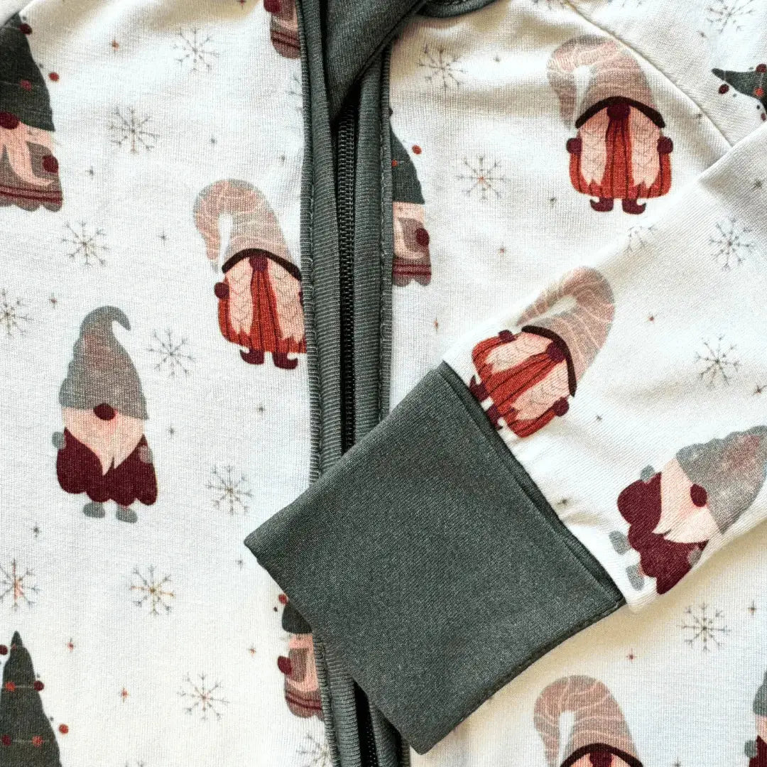 Gnomes Bamboo Baby Pajamas Soft Gender Neutral One-Piece Sleeper Kolorful Everetts Place: Online Boutique 36.00