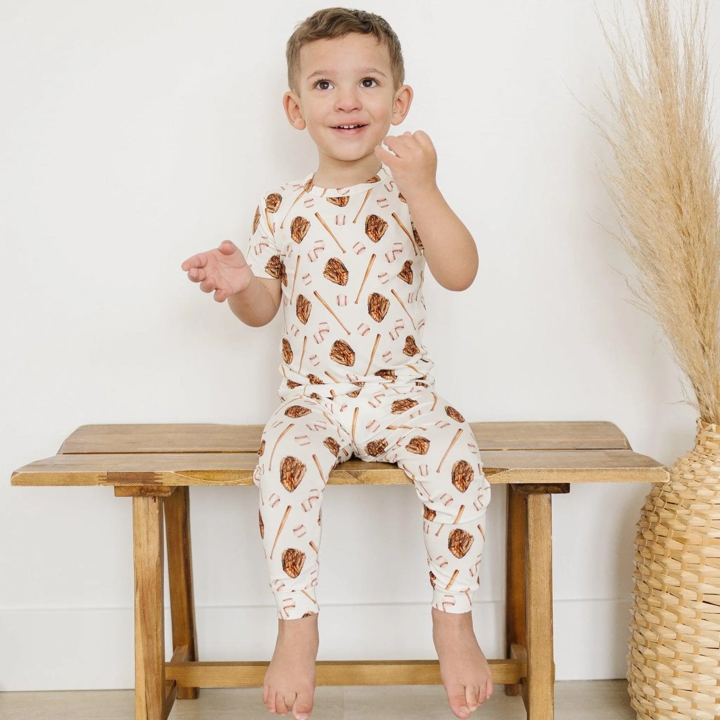 Little Joy Co. Grand Slam 2pc Bamboo Pajamas For Relaxing Sleep Comfort - Apparel & Accessories > Clothing > Sleepwear & Loungewear > Pajamas