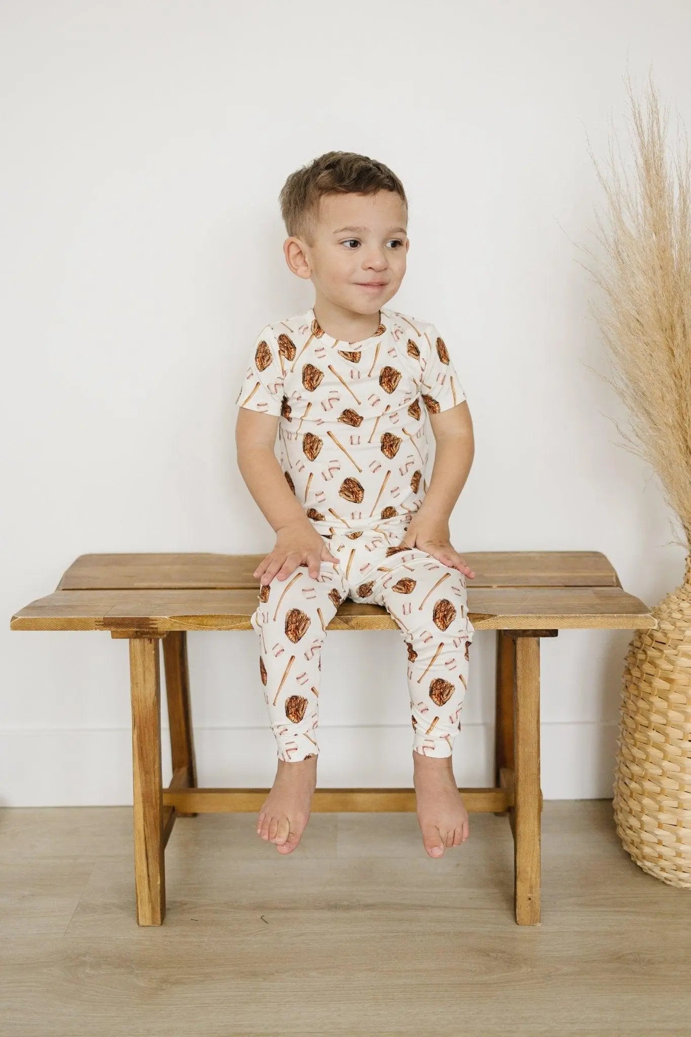 Little Joy Co. Grand Slam 2pc Bamboo Pajamas For Relaxing Sleep Comfort - Apparel & Accessories > Clothing > Sleepwear & Loungewear > Pajamas
