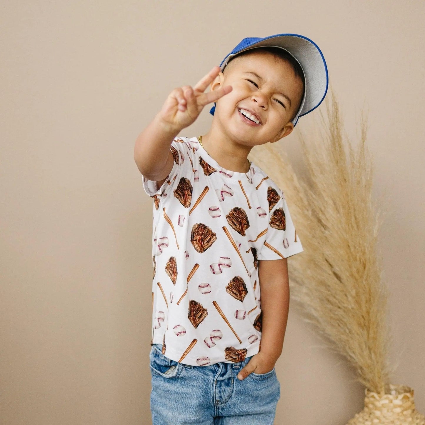 Little Joy Co. Grand Slam Bamboo Tee For 3 To 6M And Size 6 Sustainable - Apparel & Accessories > Clothing > Baby & Toddler Clothing > Baby & Toddler Tops > T-Shirts
