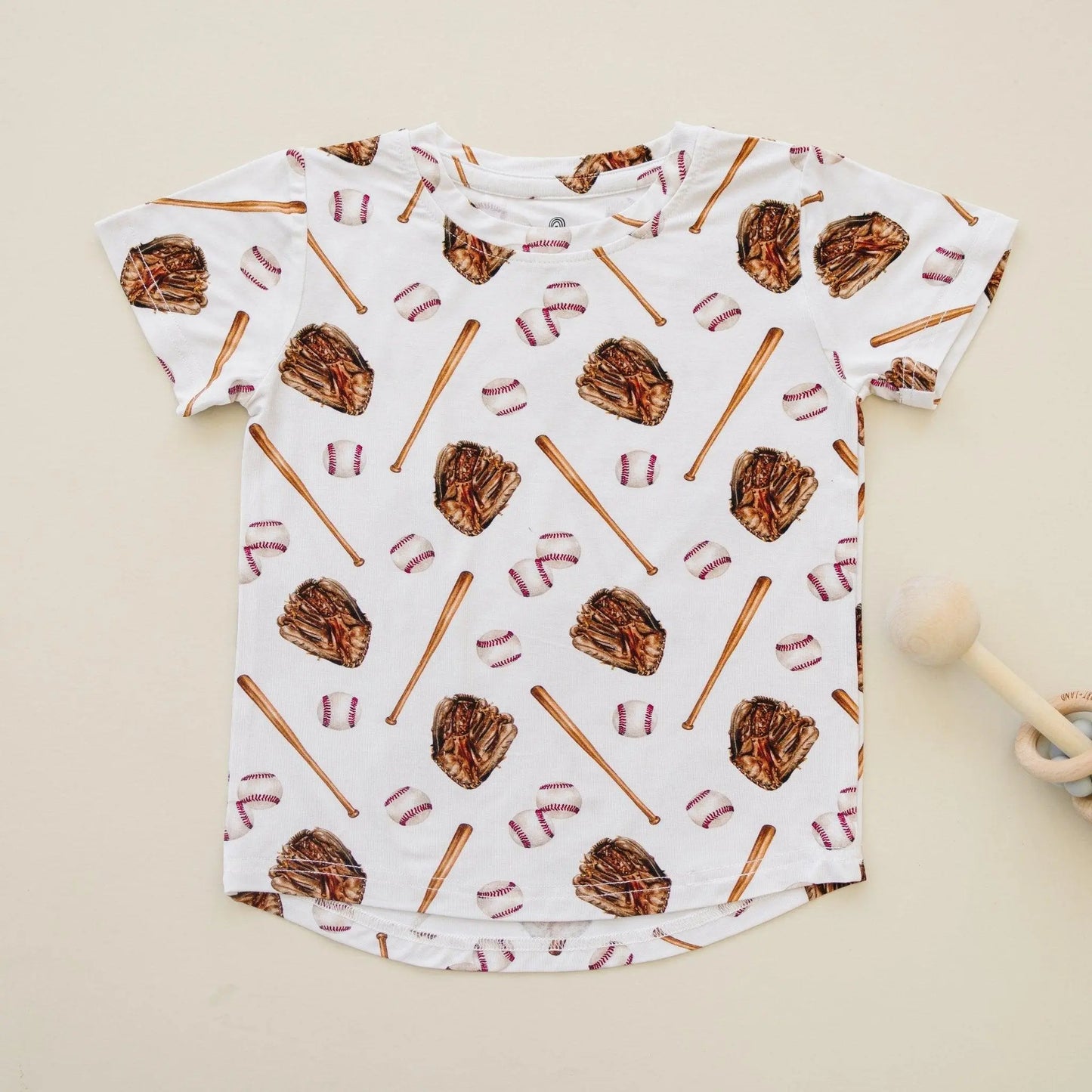 Little Joy Co. Grand Slam Bamboo Tee For 3 To 6M And Size 6 Sustainable - Apparel & Accessories > Clothing > Baby & Toddler Clothing > Baby & Toddler Tops > T-Shirts