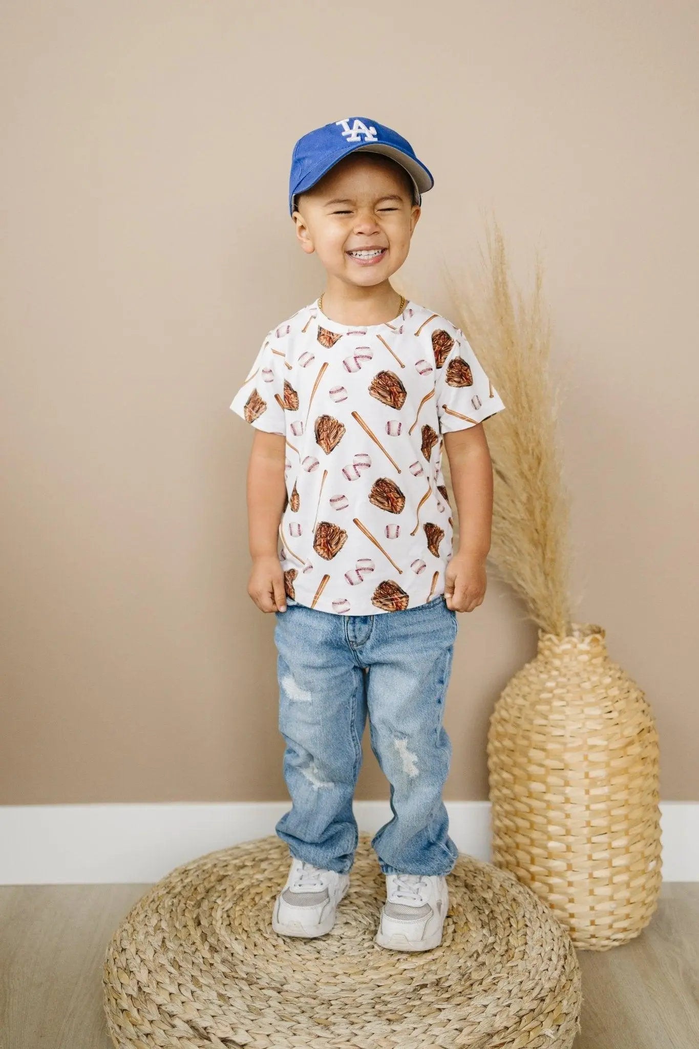 Little Joy Co. Grand Slam Bamboo Tee For 3 To 6M And Size 6 Sustainable - Apparel & Accessories > Clothing > Baby & Toddler Clothing > Baby & Toddler Tops > T-Shirts