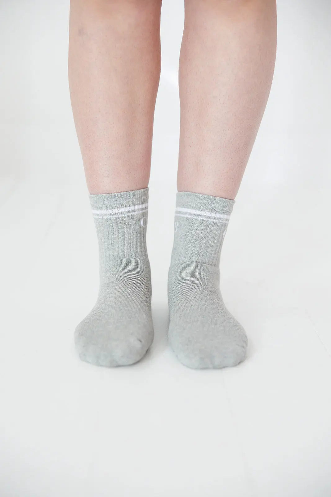 Gray Half Crew Socks For Foot Soldier Mom Cushioned Comfort Charlie Lou Baby Everetts Place: Online Boutique