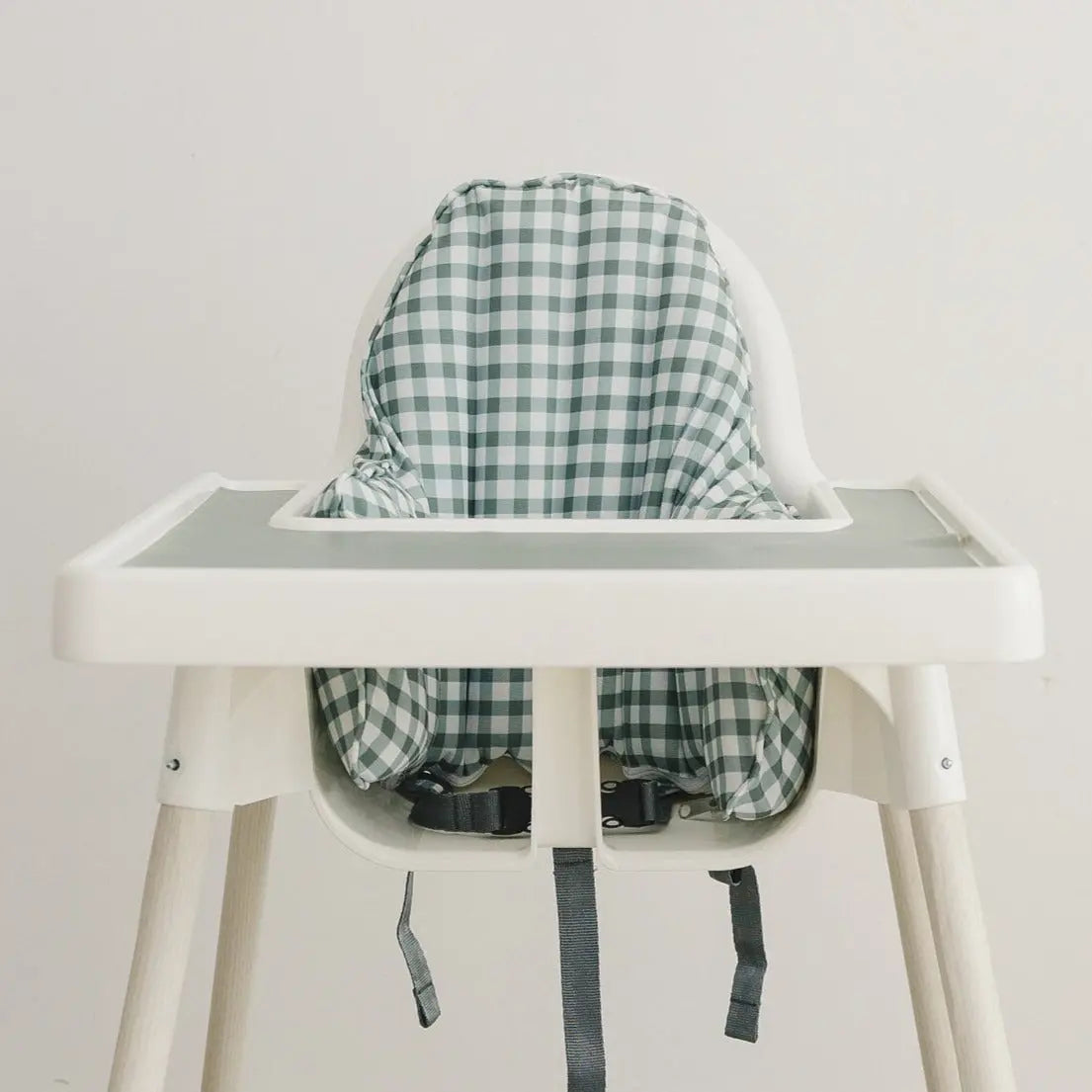 Little Joy Co. Green Gingham Cushion Cover for IKEA Antilop Highchair - Furniture > Baby & Toddler Furniture > High Chair & Booster Seat Accessories