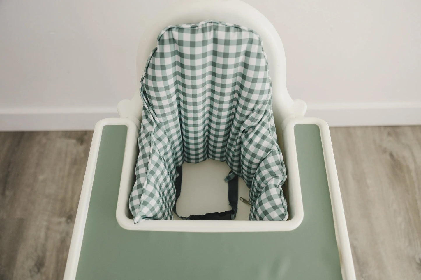 Little Joy Co. Green Gingham Cushion Cover for IKEA Antilop Highchair - Furniture > Baby & Toddler Furniture > High Chair & Booster Seat Accessories