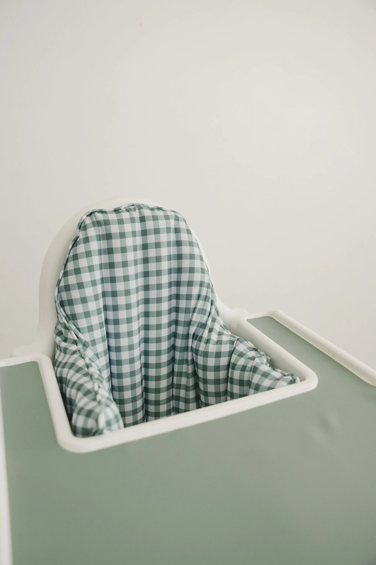 Little Joy Co. Green Gingham Cushion Cover for IKEA Antilop Highchair - Furniture > Baby & Toddler Furniture > High Chair & Booster Seat Accessories