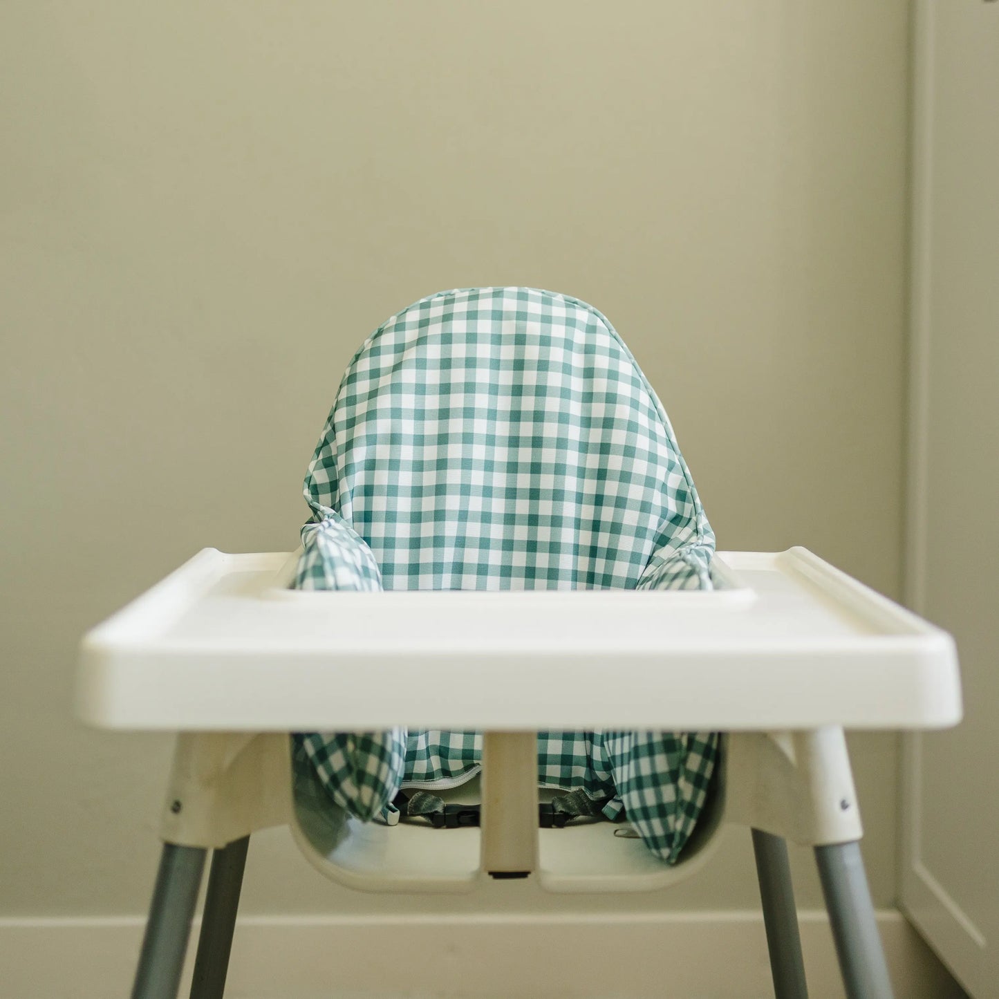 Little Joy Co. Green Gingham Cushion Cover for IKEA Antilop Highchair - Furniture > Baby & Toddler Furniture > High Chair & Booster Seat Accessories