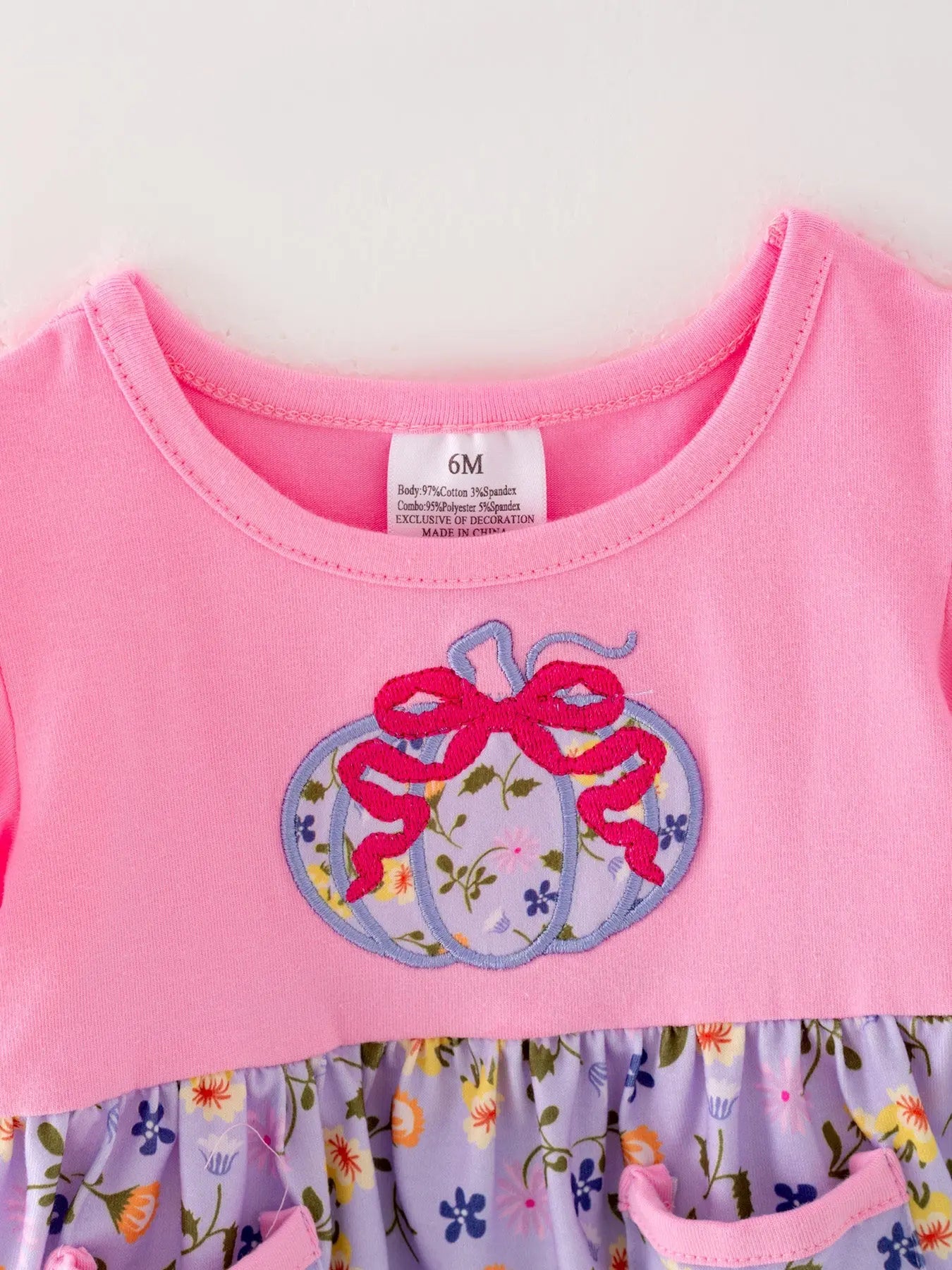 Halloween Baby Girls Pumpkin Applique Pocket Romper Rylee Faith Designs Everetts Place: Online Boutique