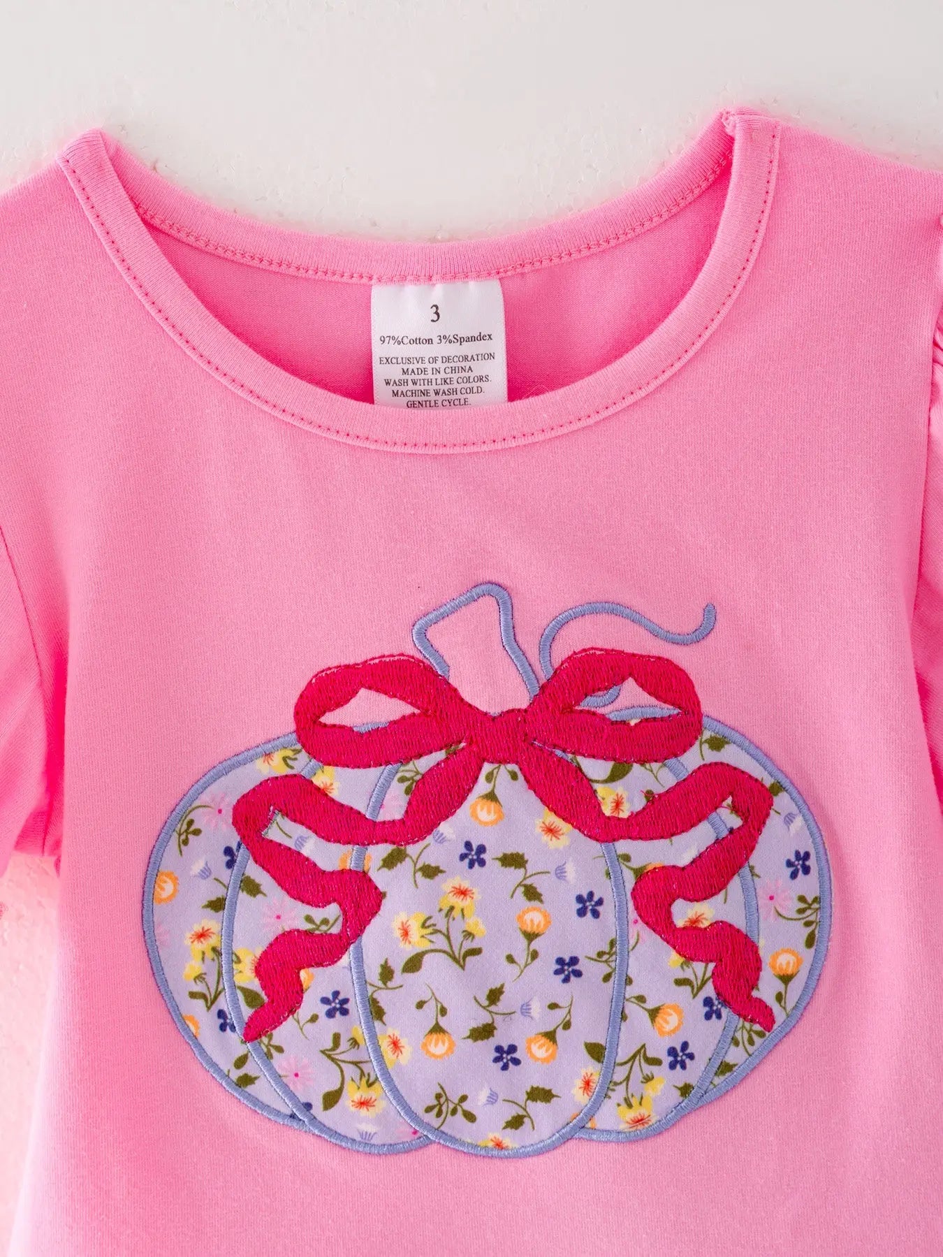 Halloween Girls Pumpkin Applique Top And Floral Print Pants Set Rylee Faith Designs Everetts Place: Online Boutique