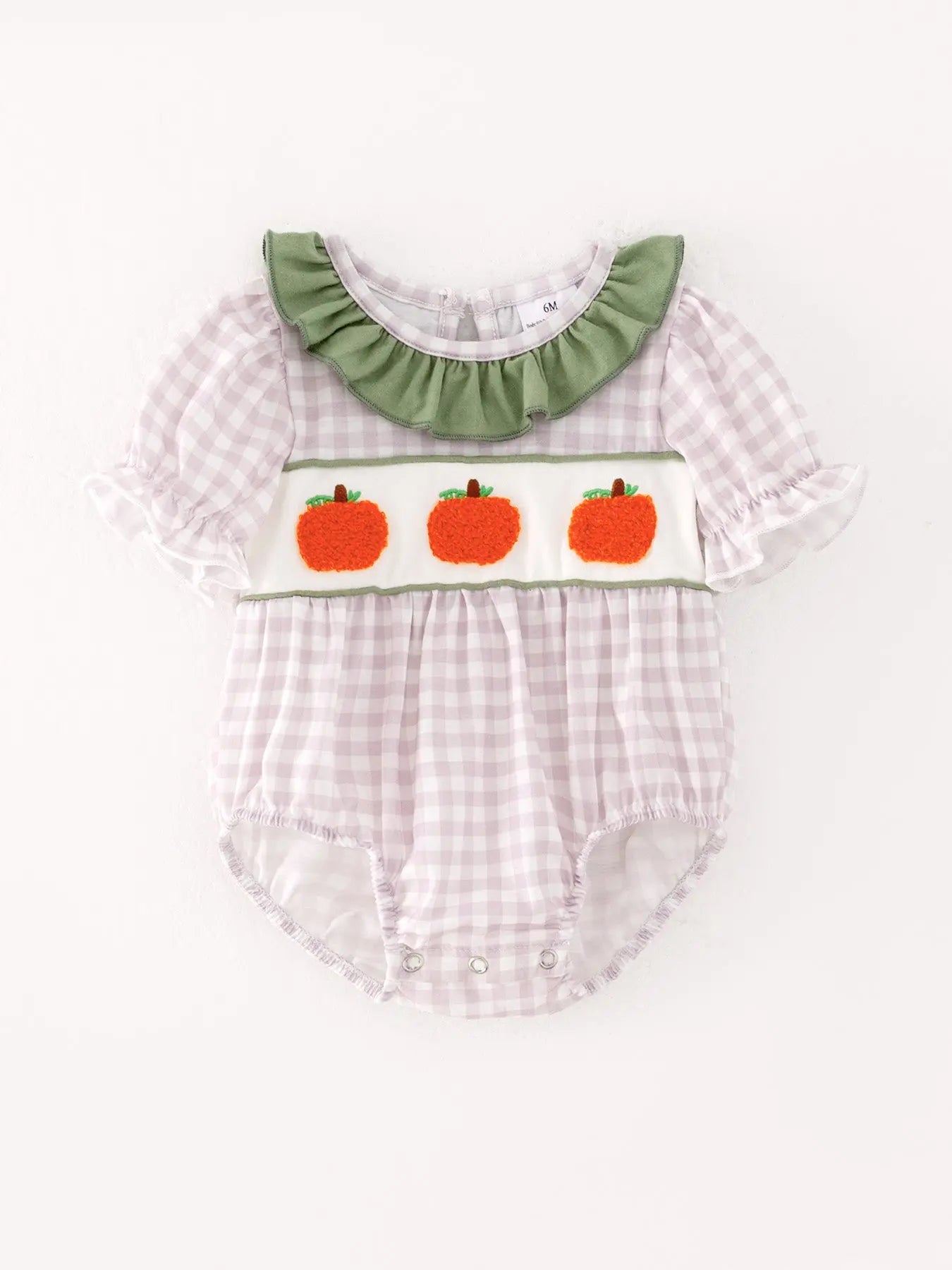 Halloween Girls Pumpkin Chenille Patches Romper Rylee Faith Designs Everetts Place: Online Boutique