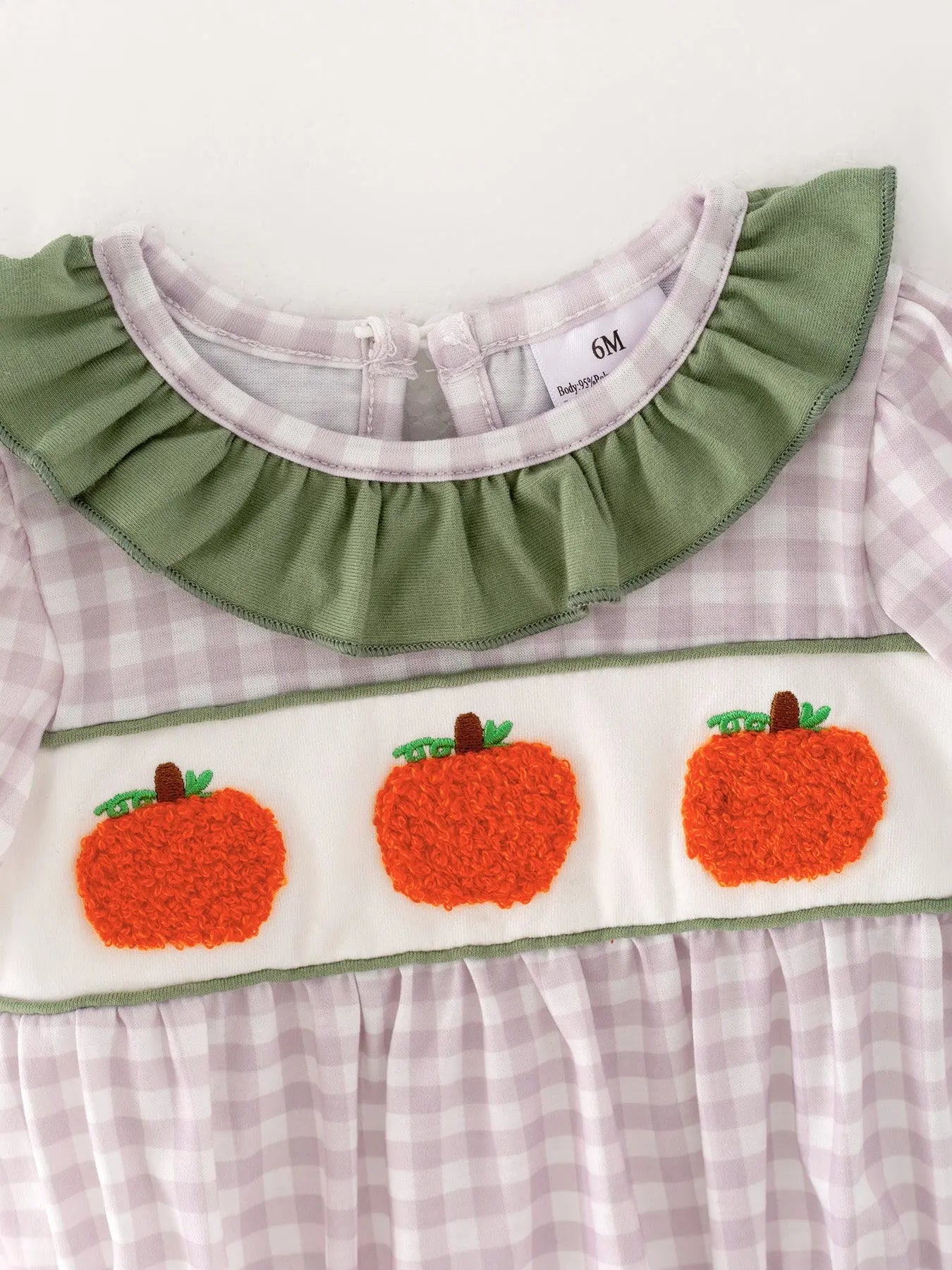 Halloween Girls Pumpkin Chenille Patches Romper Rylee Faith Designs Everetts Place: Online Boutique