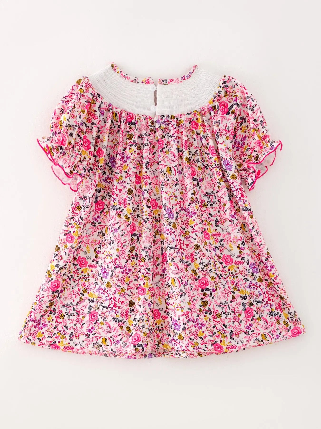 Halloween Girls Smocking Pumpkin Bow Embroidered Short Sleeve Dress Rylee Faith Designs Everetts Place: Online Boutique