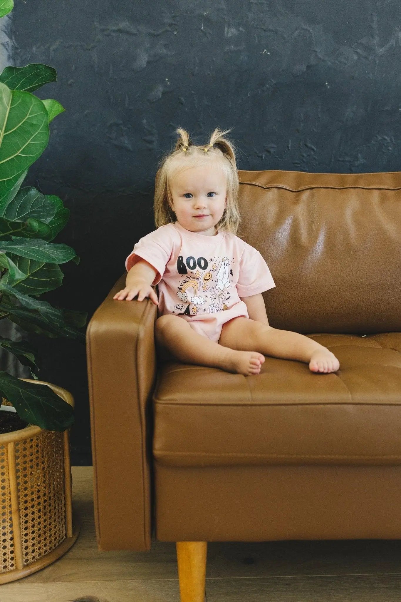 Little Joy Co. Halloween Print Organic Cotton T Shirt Romper Baby -