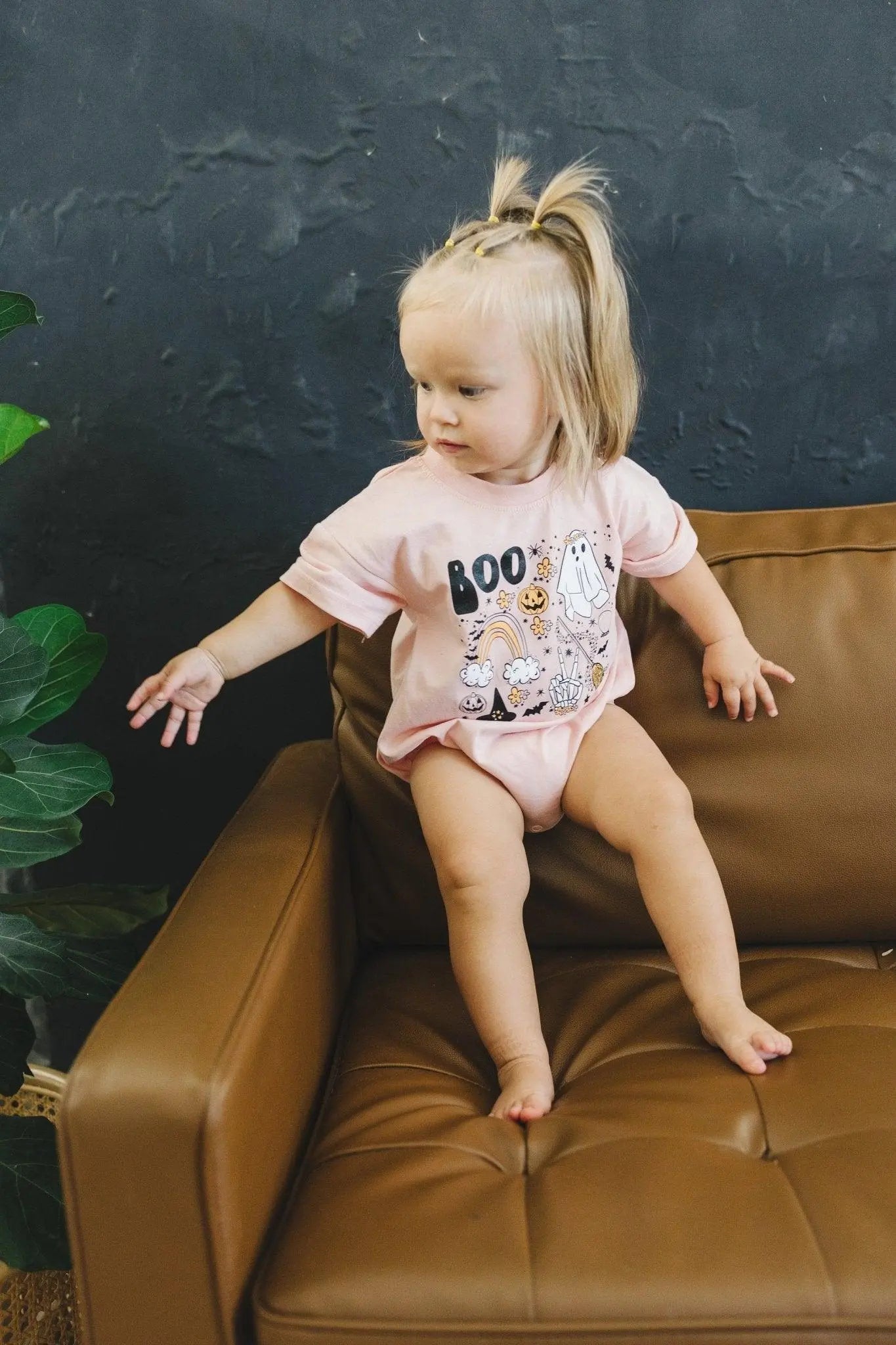 Little Joy Co. Halloween Print Organic Cotton T Shirt Romper Baby -
