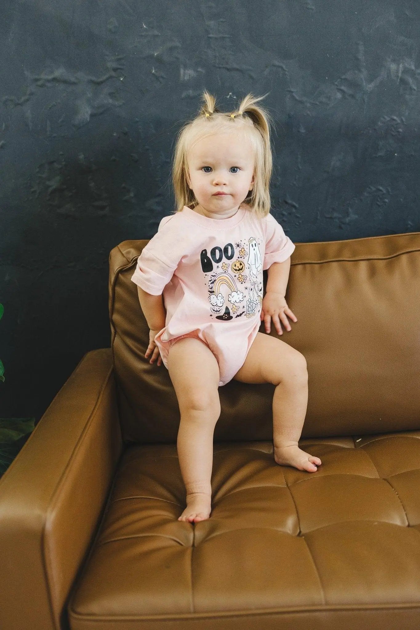 Little Joy Co. Halloween Print Organic Cotton T Shirt Romper Baby -