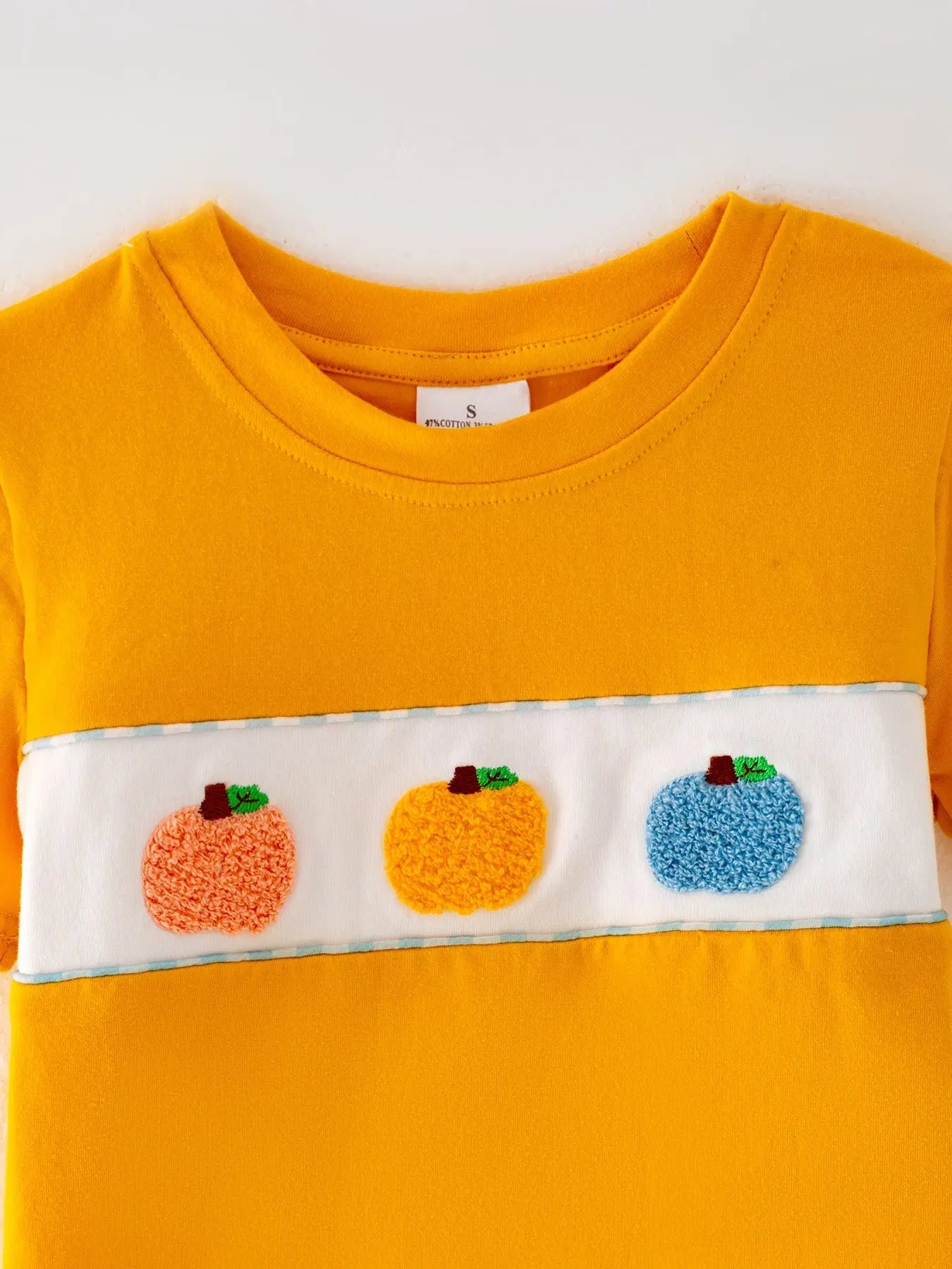 Halloween Pumpkin Chenille Patches Boys Shorts Set Rylee Faith Designs Everetts Place: Online Boutique
