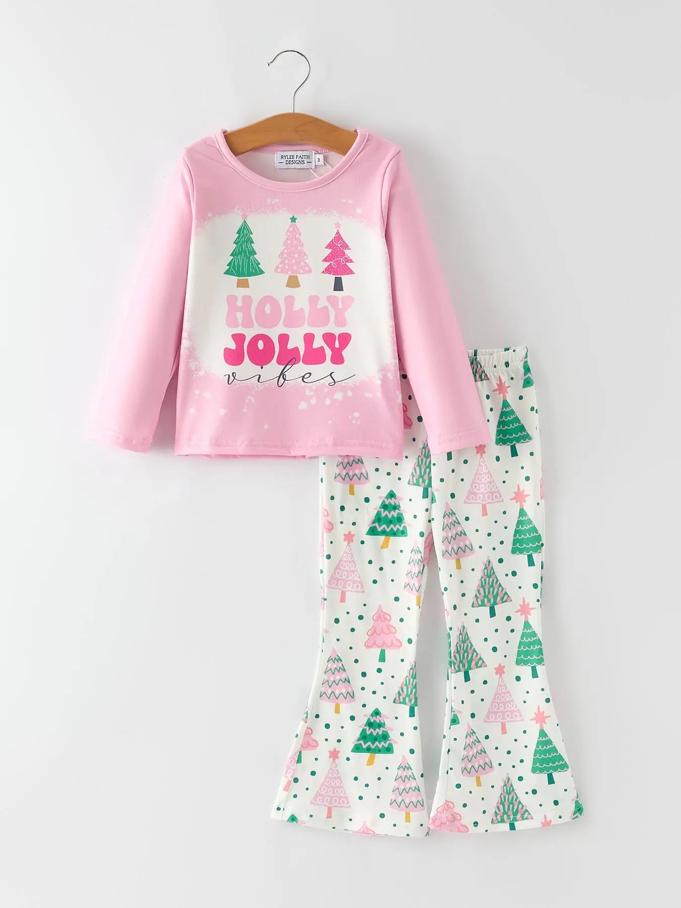Holly Jolly Vibes Christmas Set For Girls Rylee Faith Designs Everetts Place: Online Boutique
