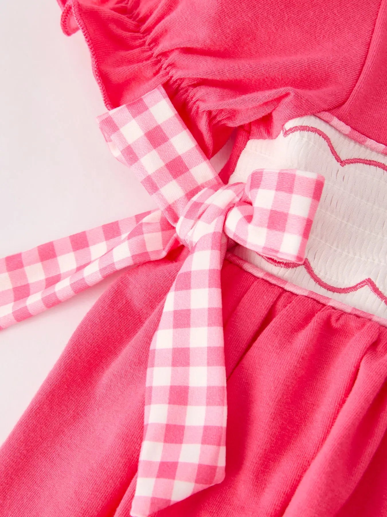 Hot Pink Smocked Church Bishop Christening Dress for Baby Girls Rylee Faith Designs Everetts Place: Online Boutique
