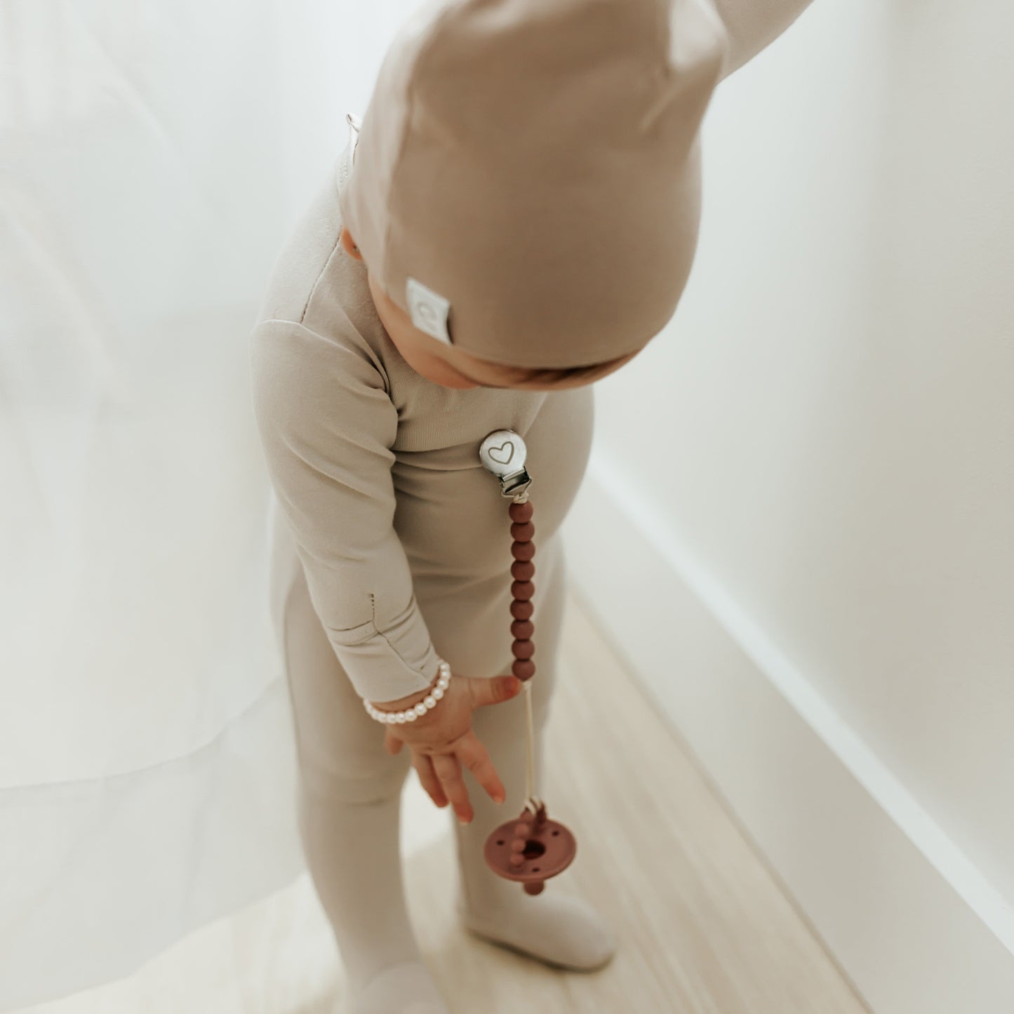 Lulababe Premium Beaded Pacifier Clip CPSIA Tested Safety Compliant Bleu La La